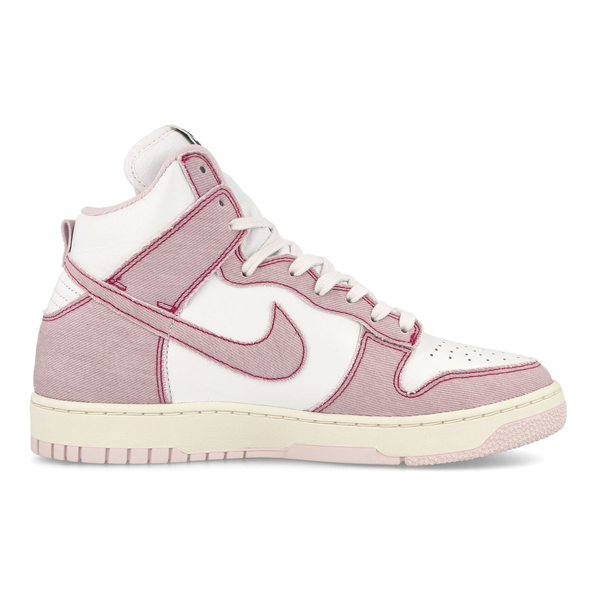 Nike dunk hi 1985 Summit White-Barely Rose - University Red High Top Sneakers Silhouette | Overkill