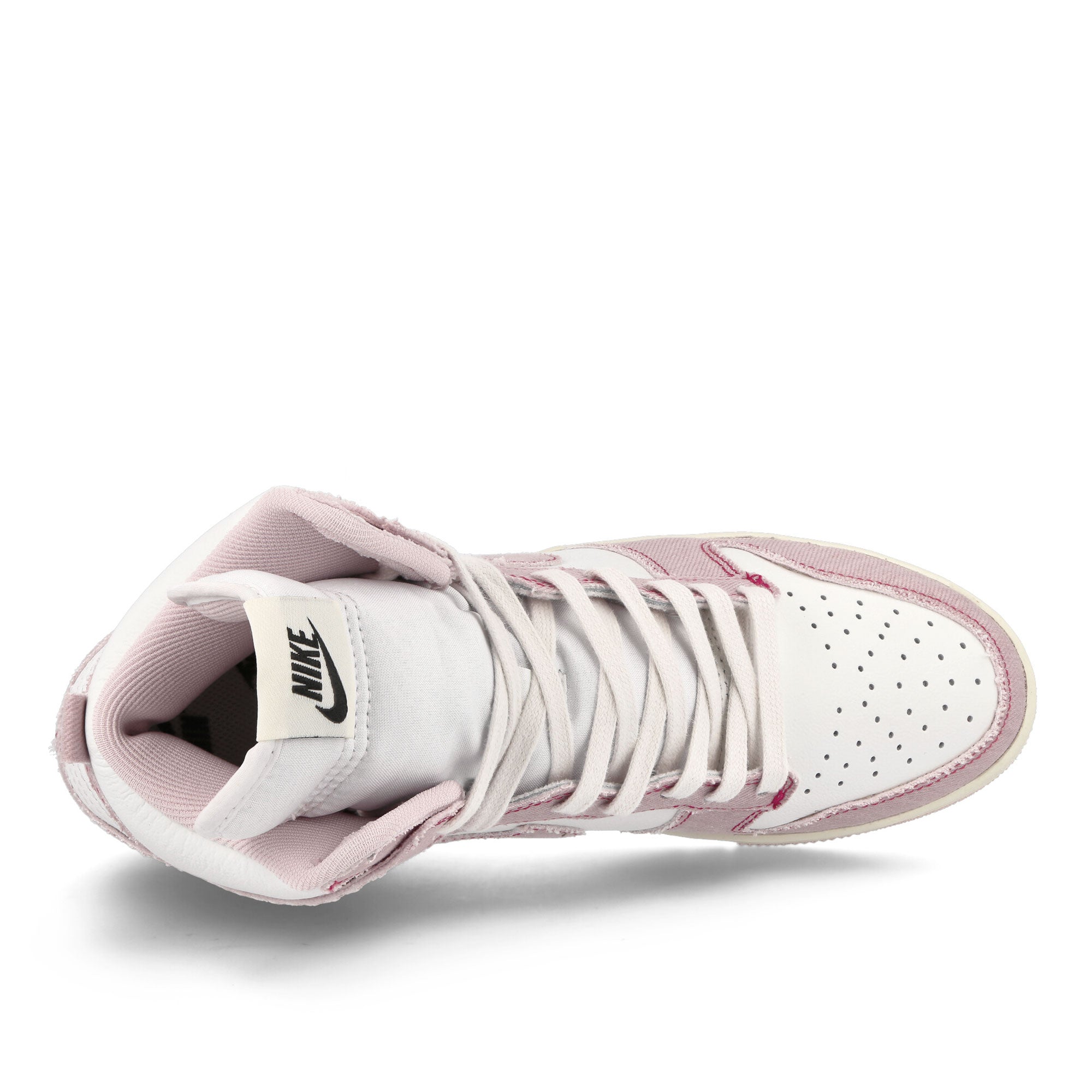 Nike dunk hi 1985 Summit White-Barely Rose - University Red High Top Sneakers Detailfoto | Overkill