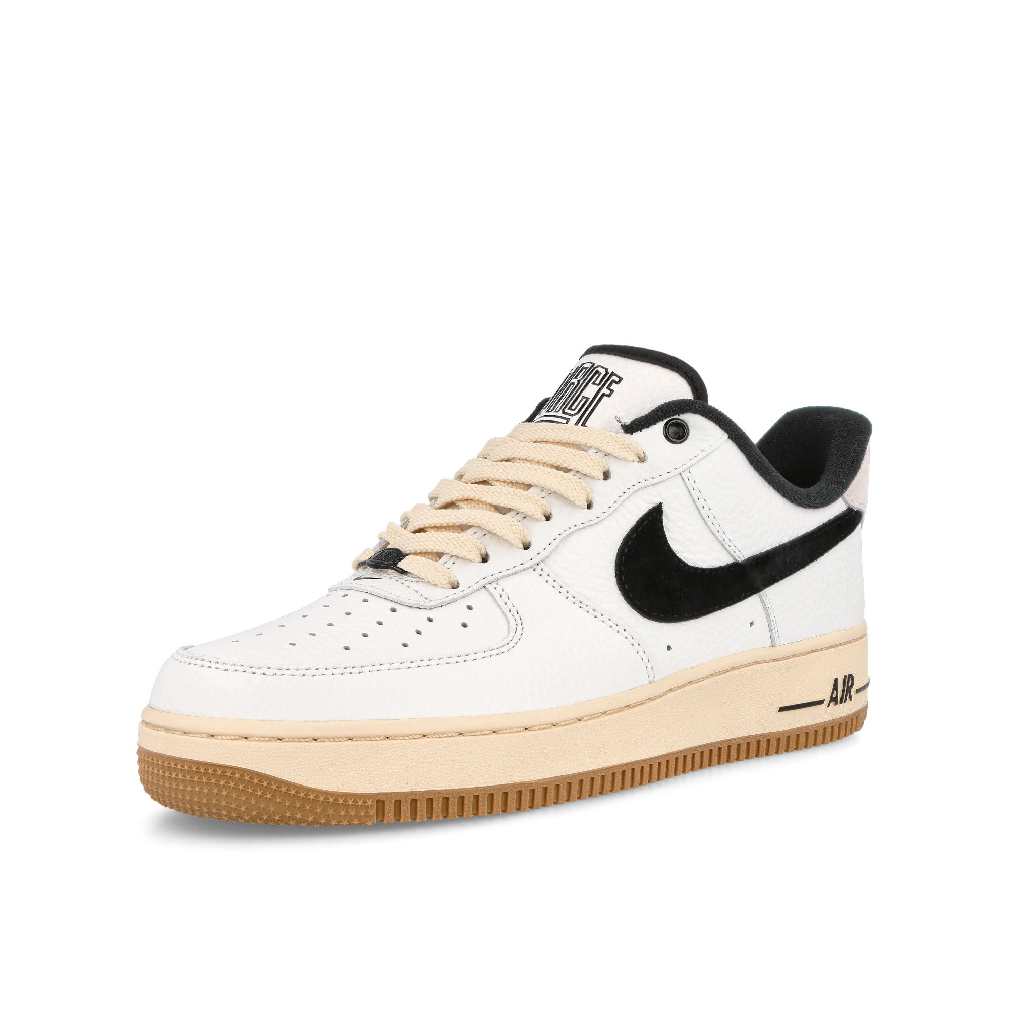 Nike Wmns Air Force 1 07 LX Summit White-Black - Muslin Low Top Sneakers Close Up | Overkill