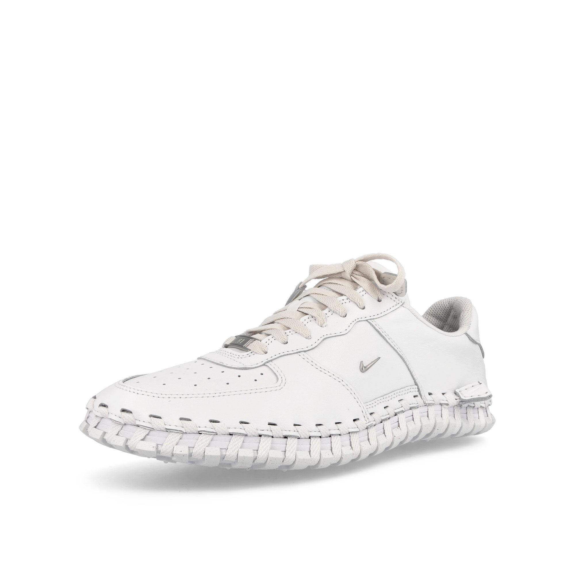 Nike Jacquemus x Nike J Force 1 Low Lx Sp White / Metallic Silver - White - Phantom Sneakers Close Up | Overkill