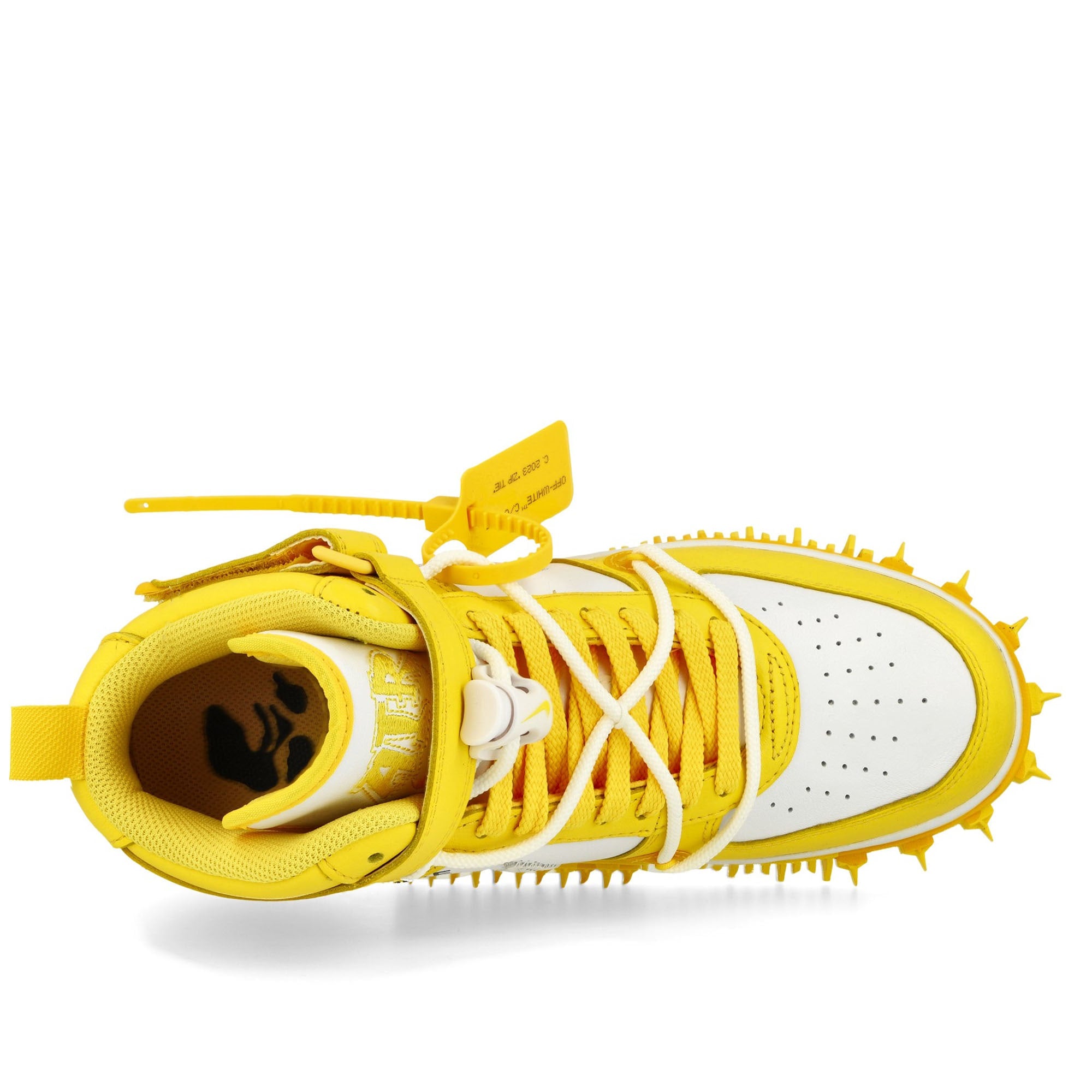 Nike Air Force 1 Mid White / White - Varsity Maize Mid Top Sneakers Detailfoto | Overkill