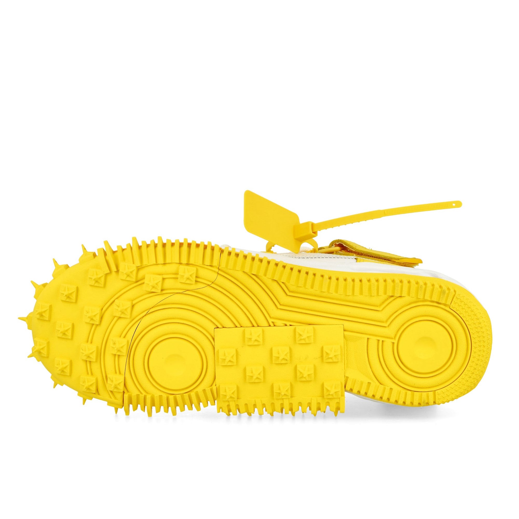 Nike Air Force 1 Mid White / White - Varsity Maize Mid Top Sneakers Detail View 1 | Overkill