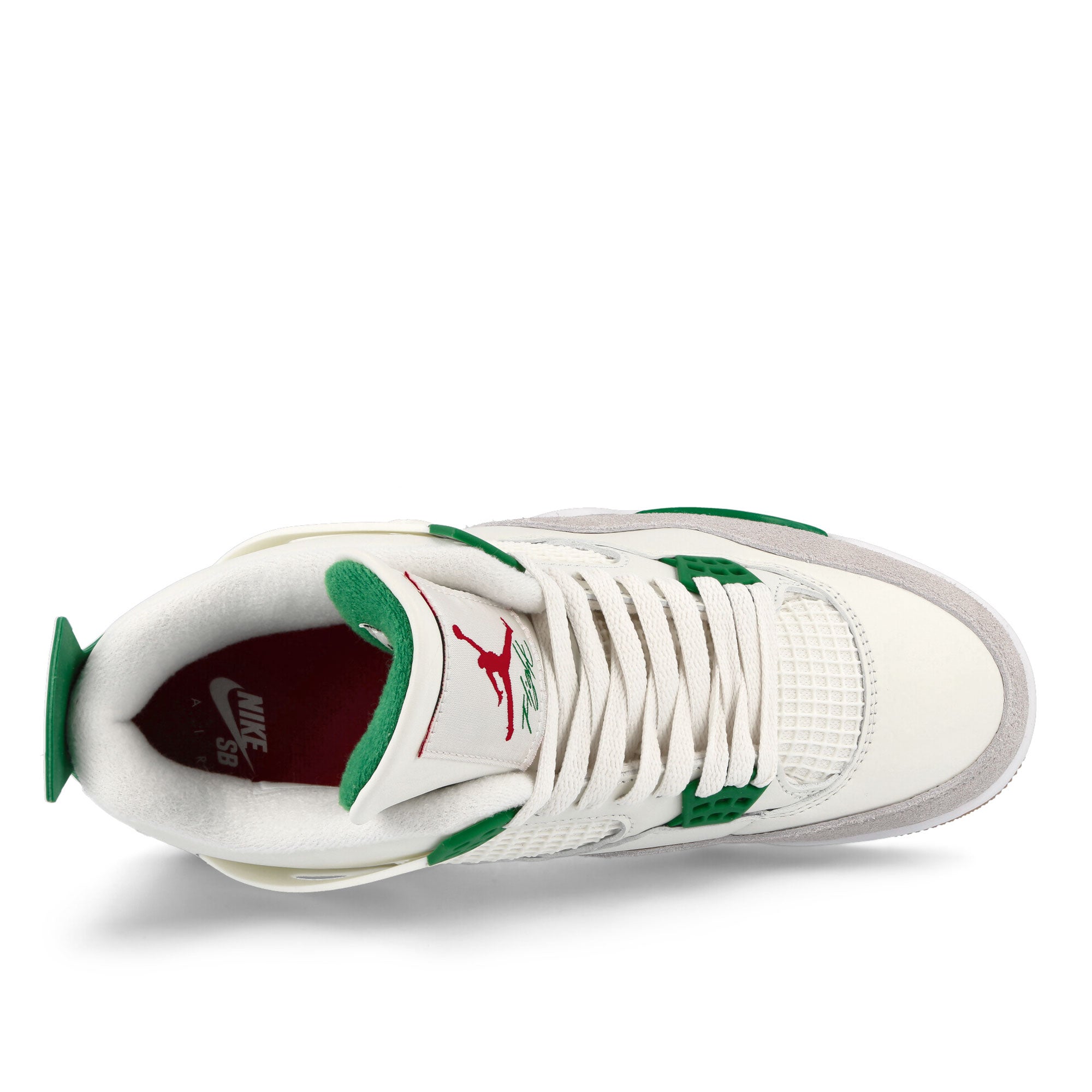 Jordan Nike SB x Air Jordan 4 Sail / White - Pine Green - Neutral Grey Sneakers Detailfoto | Overkill