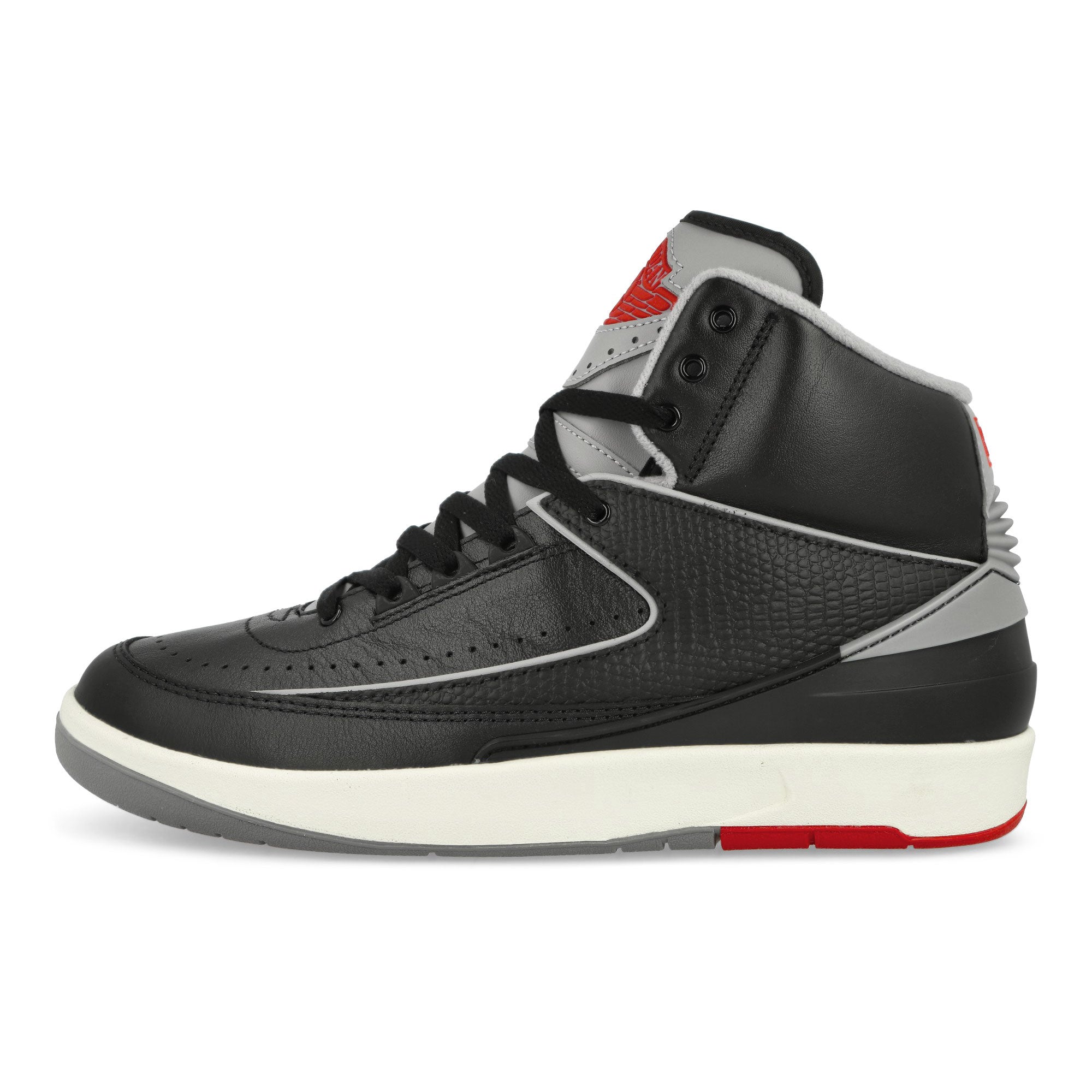 Jordan Air Jordan 2 Retro Black / Cement Grey - Fire Red - Sail High Top Sneakers DR8884 001 | Overkill