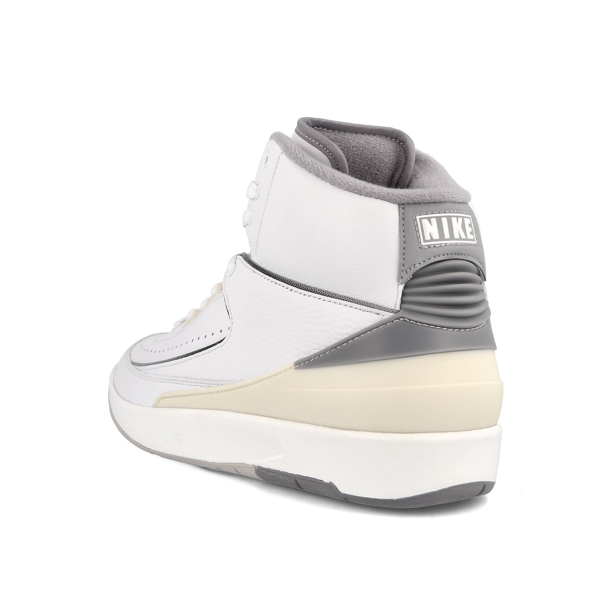 Jordan Air Jordan 2 Retro White-Cement Grey - Sail - Black High Top Sneakers Material | Overkill