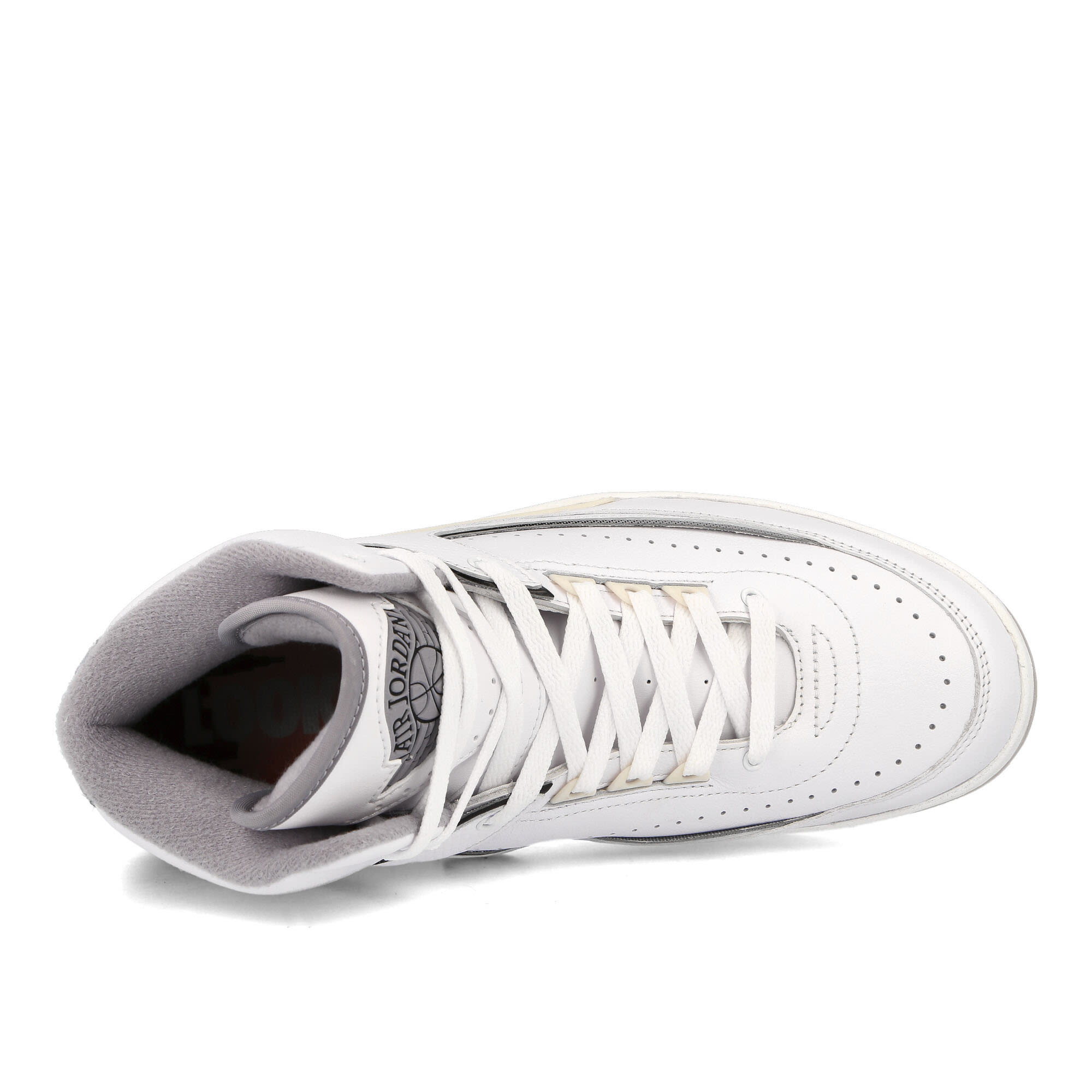 Jordan Air Jordan 2 Retro White-Cement Grey - Sail - Black High Top Sneakers Detailfoto | Overkill