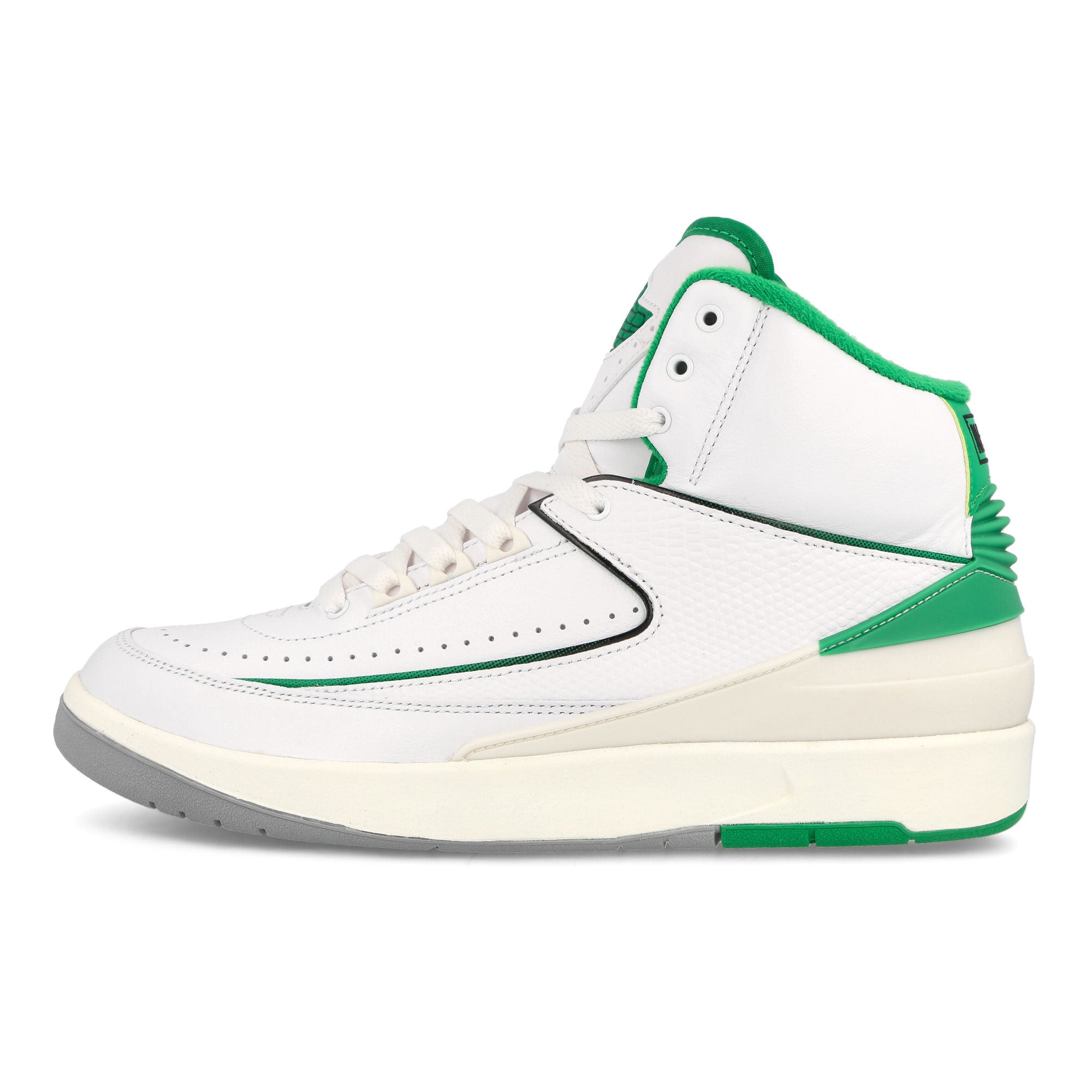 Jordan Air Jordan 2 Retro White-Lucky Green - Sail - Light Steel Grey High Top Sneakers DR8884 103 | Overkill
