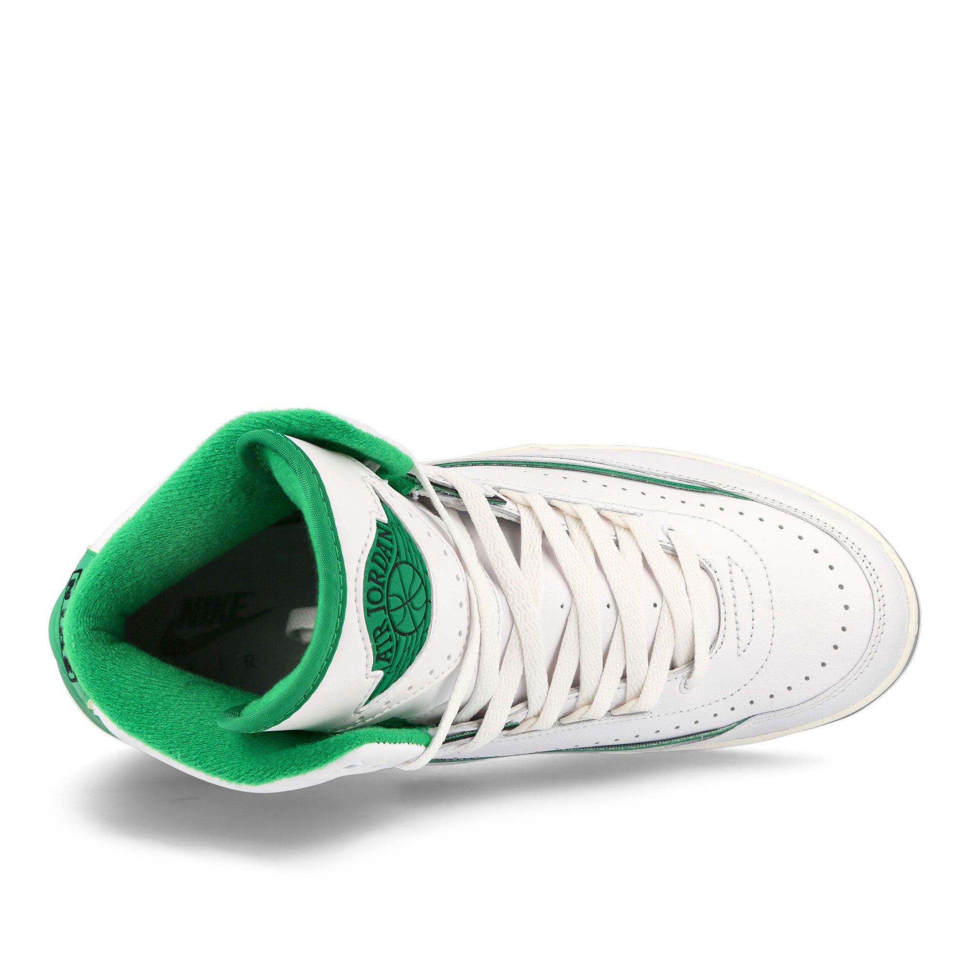 Jordan Air Jordan 2 Retro White-Lucky Green - Sail - Light Steel Grey High Top Sneakers Detailfoto | Overkill