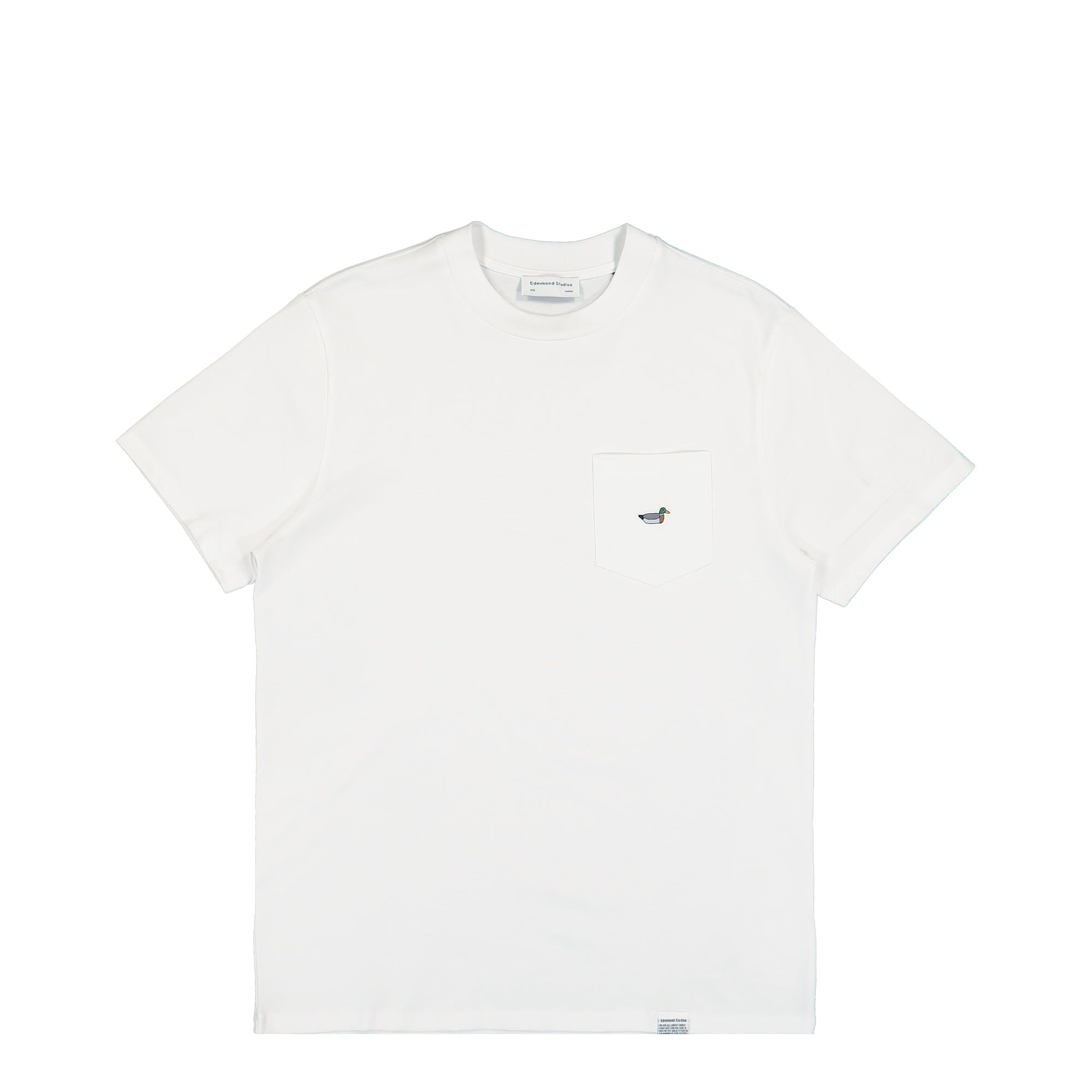 Edmmond Studios Duck Patch T-Shirt Plain White T-Shirts 323-30-31000 | Overkill