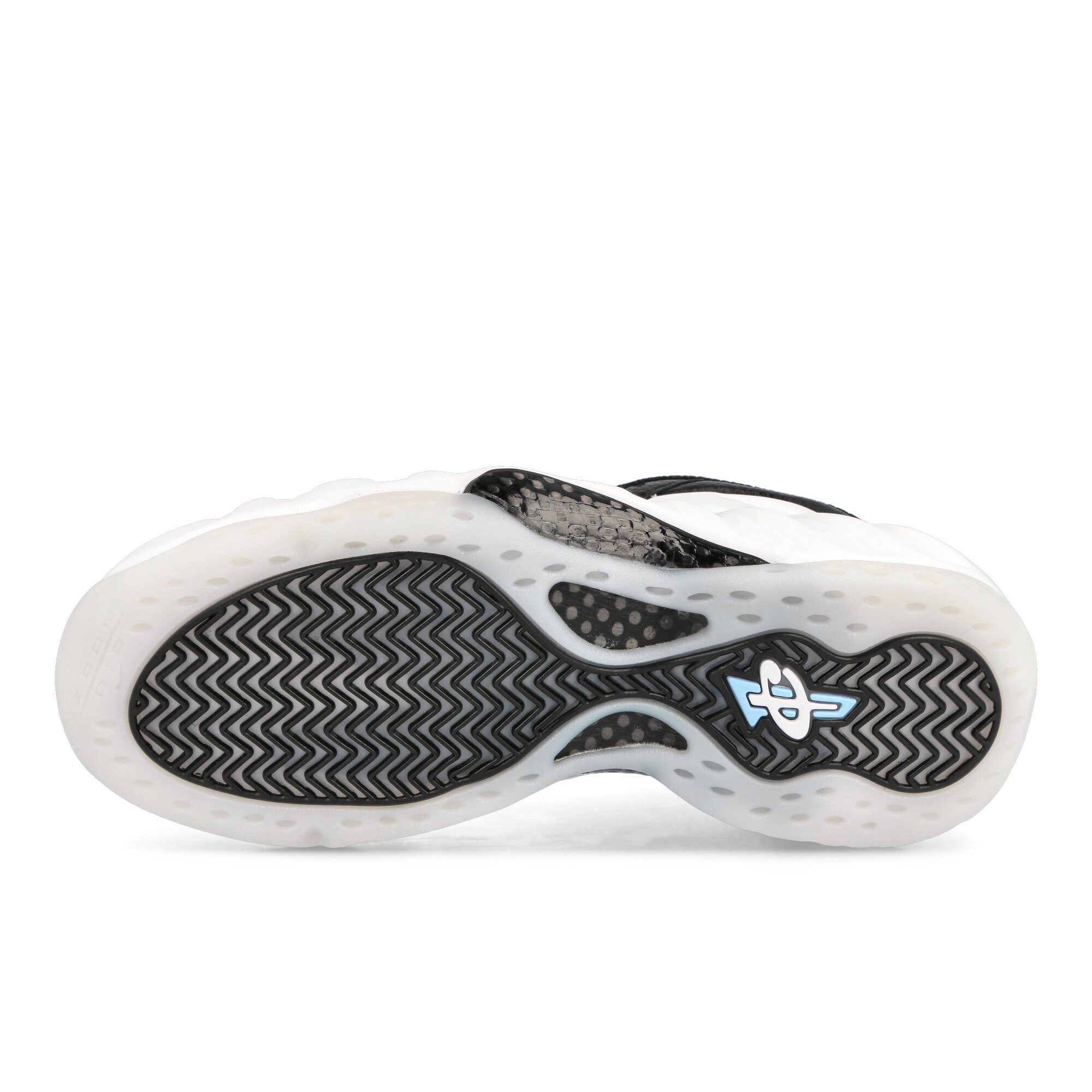 Nike Air Foamposite One White-Metallic Silver - Black High Top Sneakers Detail View 1 | Overkill