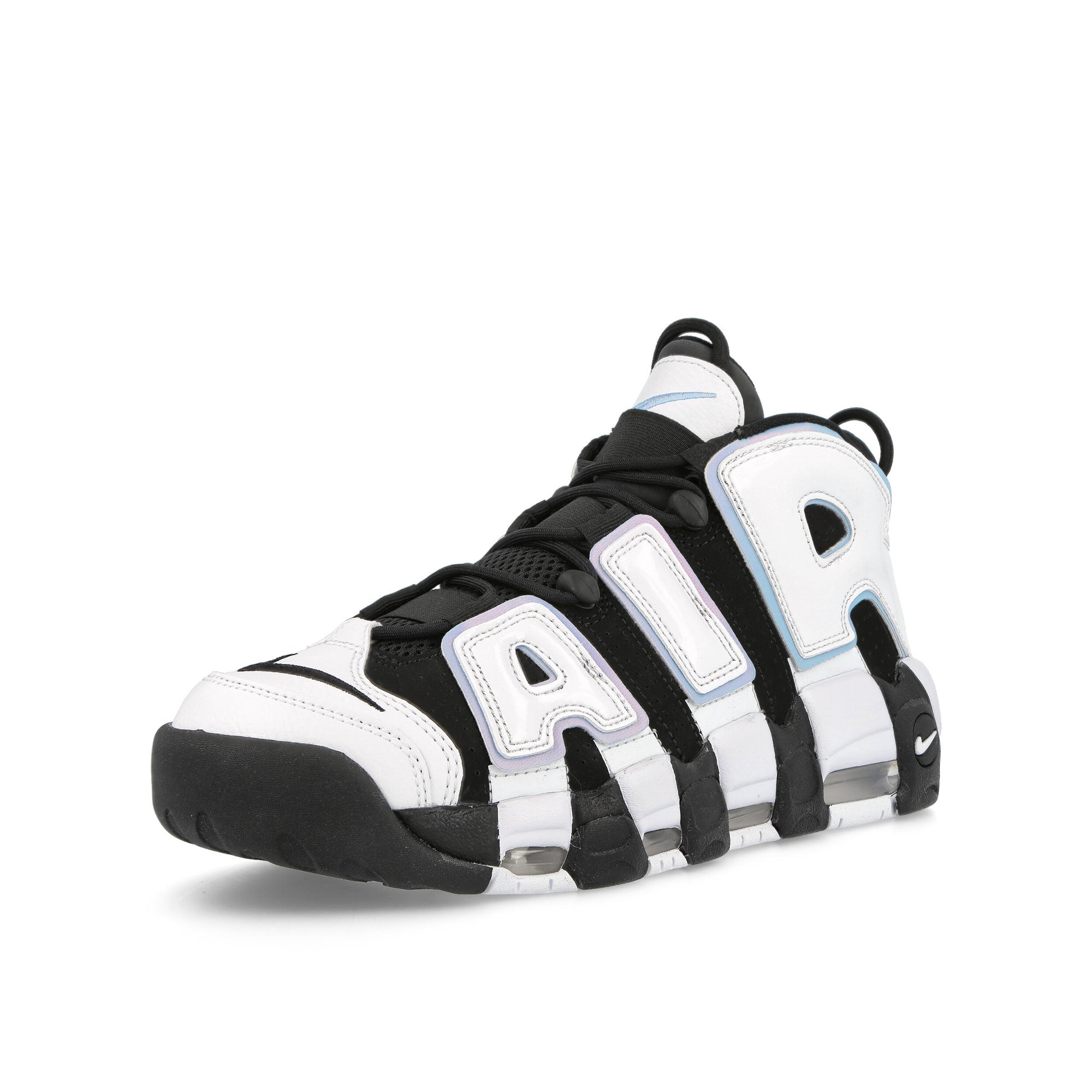 Nike Air More Uptempo '96 Black-White - Multicolor Sneakers Close Up | Overkill