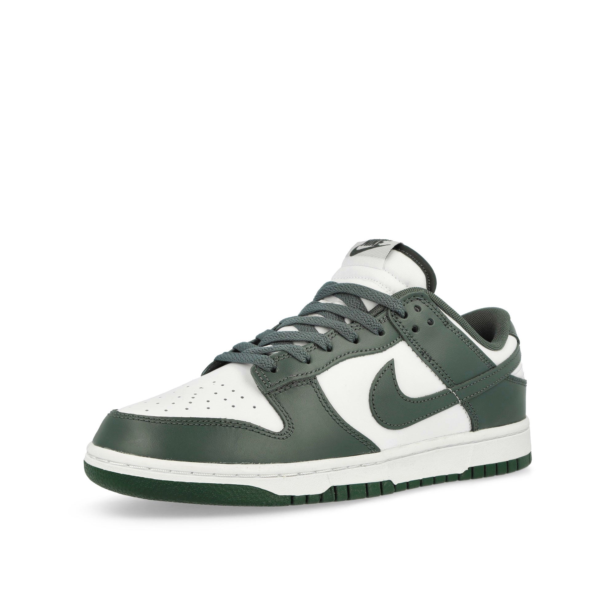 Nike Dunk Low Retro White / Vintage Green - White Low Top Sneakers Close Up | Overkill