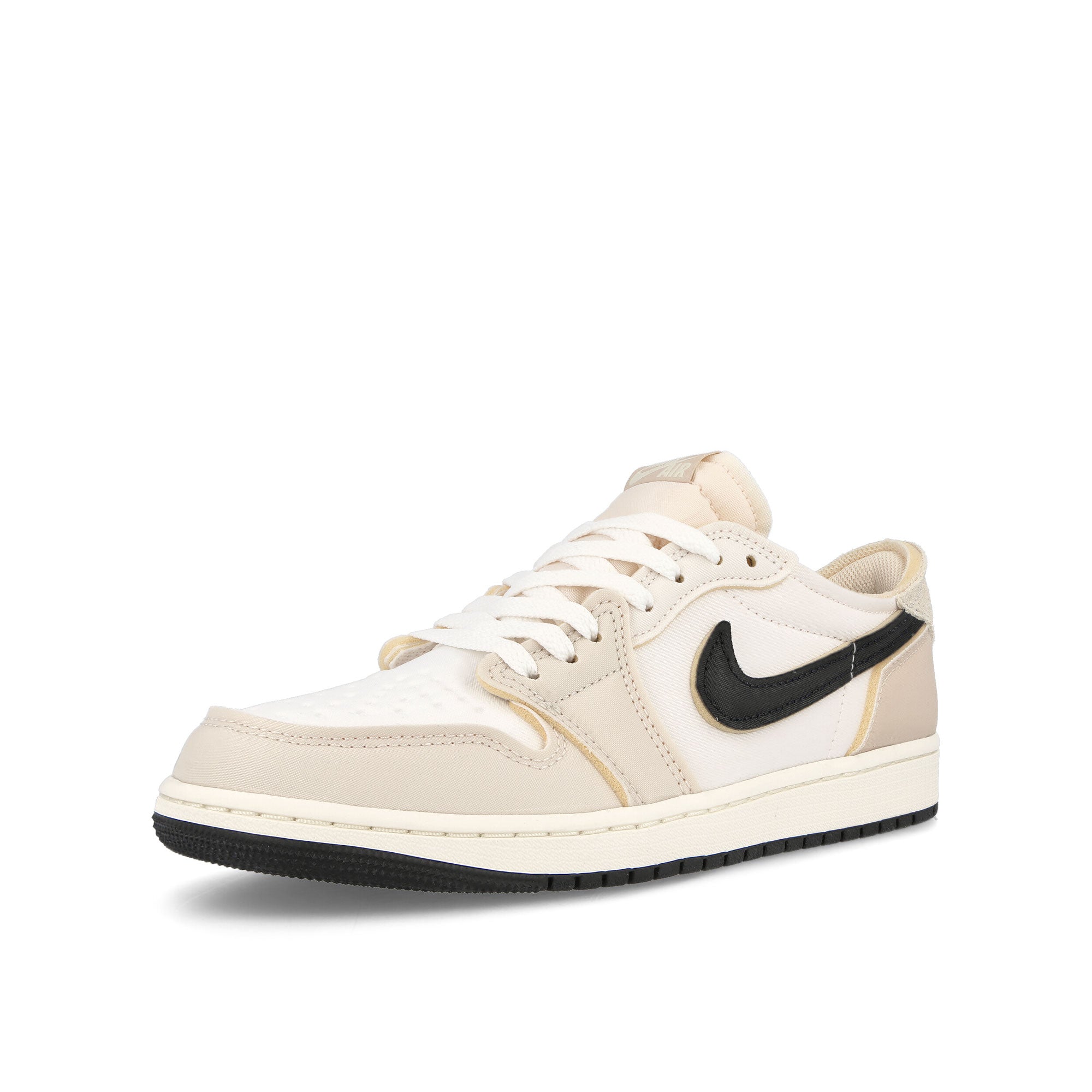 Jordan Air Jordan 1 Retro Low OG EX White / Coconut Milk / Light Orewood / Brown / Black Low Top Sneakers Close Up | Overkill