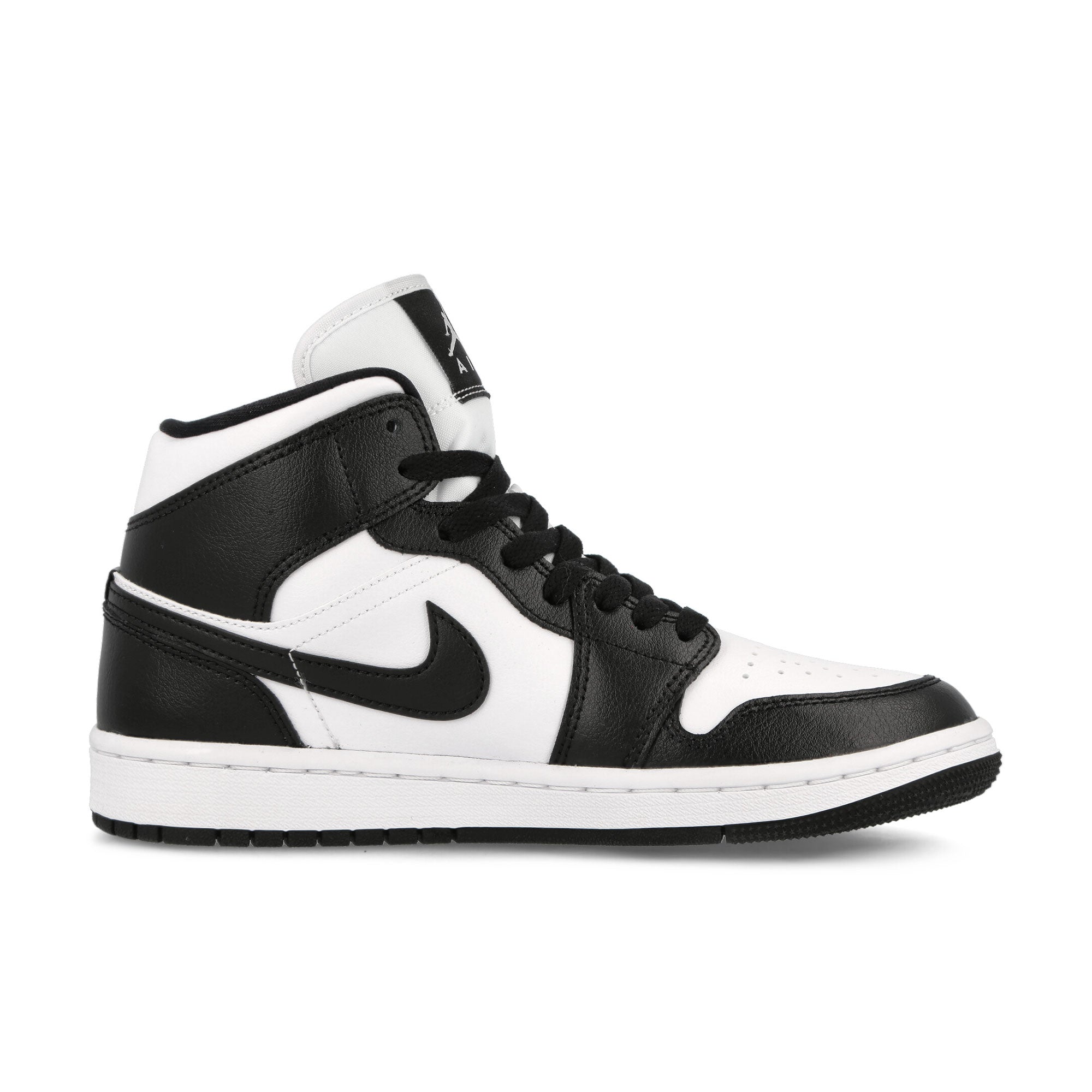 Jordan Wmns Air Jordan 1 Mid White / Black - White Mid Top Sneakers Silhouette | Overkill