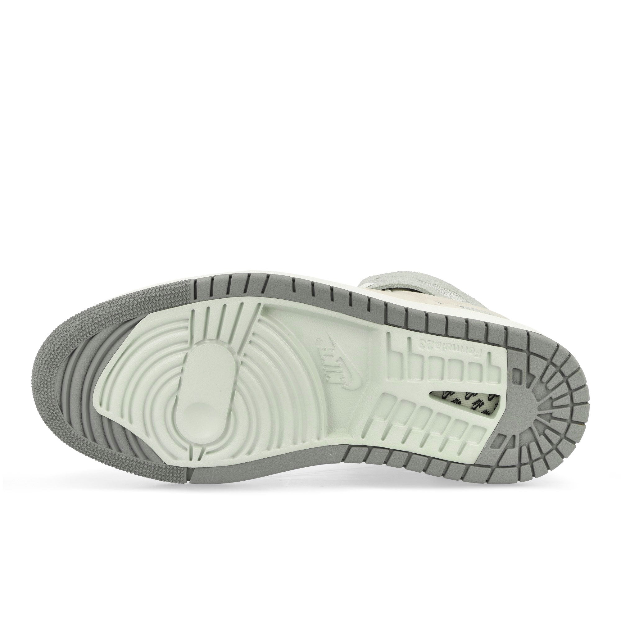 Jordan Air Jordan 1 Zoom CMFT 2 Summit White-Particle Grey - Light Silver High Top Sneakers Detail View 1 | Overkill