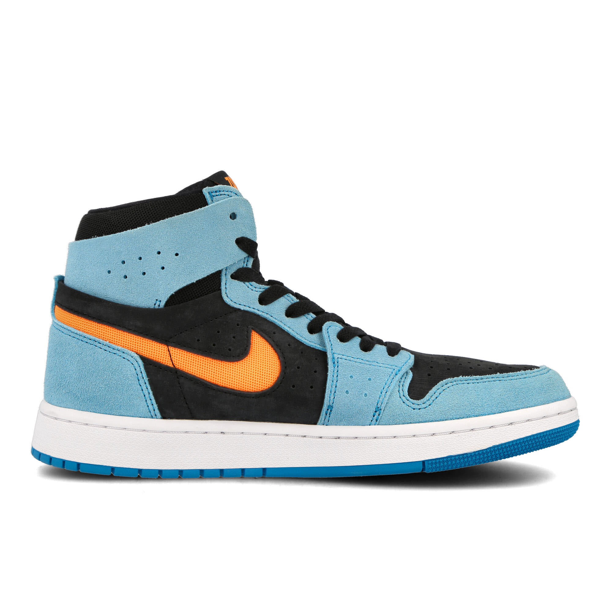 Jordan Air Jordan 1 Zoom CMFT 2 Bleached Aqua-Bright Citrus - Black - White High Top Sneakers Silhouette | Overkill