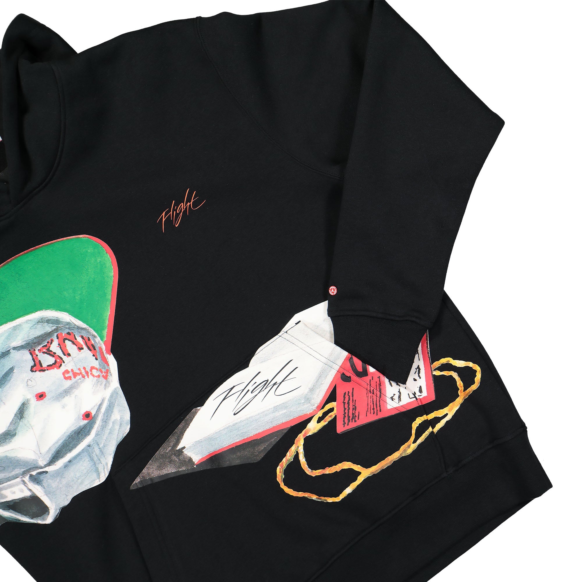 Jordan Air Jordan Fleece Hoodie Black / Sail / University Red Hoodies Detailfoto | Overkill
