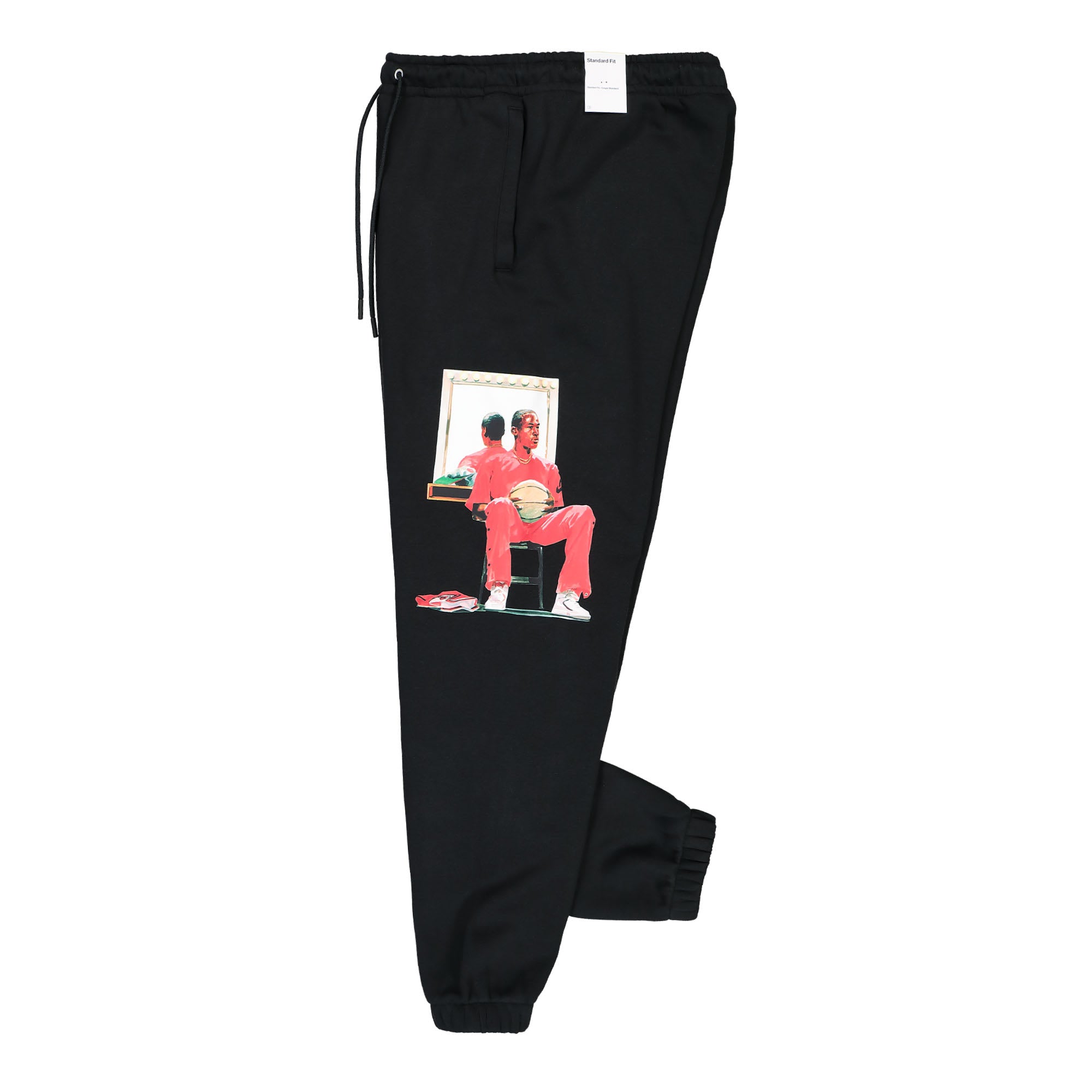 Jordan Air Jordan Fleece Pant Black / Sail / University Red Sweat & Track Pants Close-up | Overkill