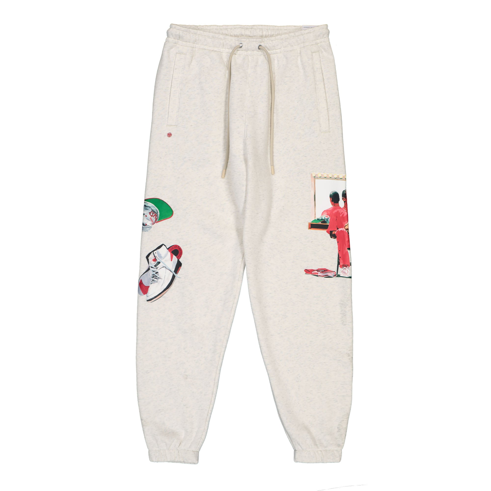 Jordan Air Jordan Fleece Pant Oatmeal Heather / Black / University Red Sweat & Track Pants DV1601 141 | Overkill