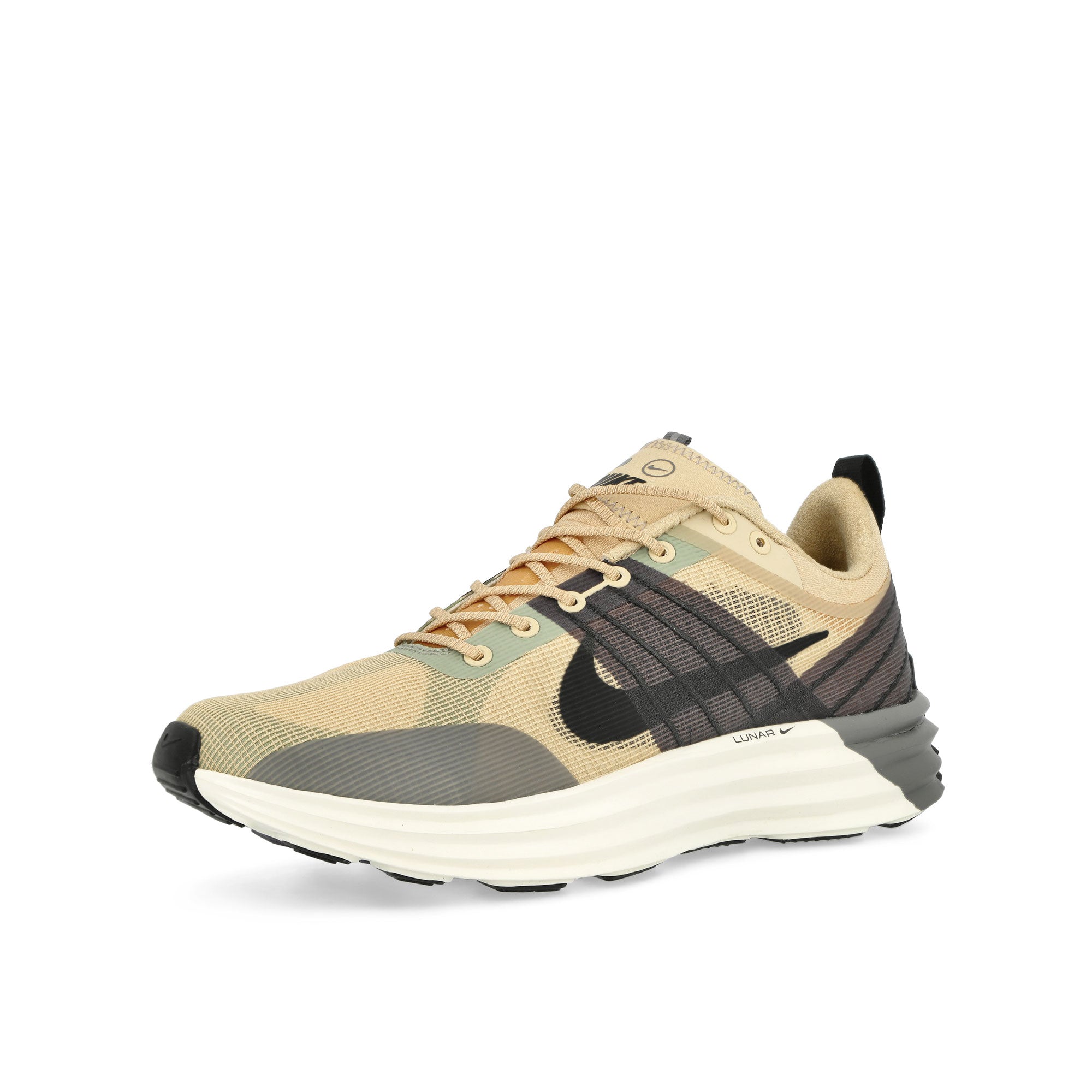 Nike Lunar Roam Sesame / Black - Smoke Grey - Dark Raisin Low Top Sneakers Close Up | Overkill