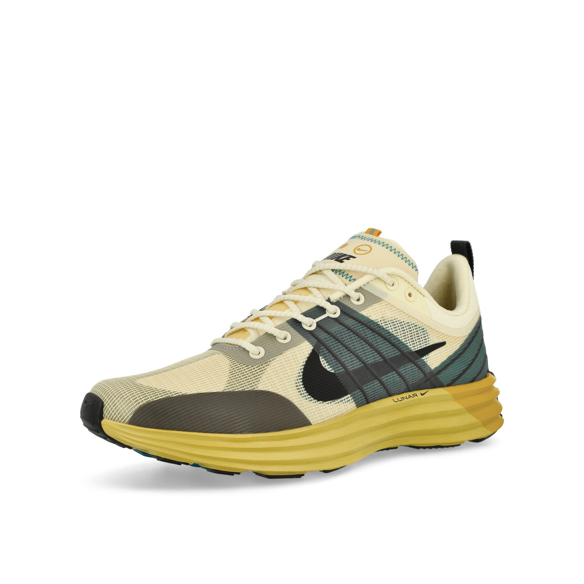 Nike Lunar Roam Alabaster / Black - Lemon Drop Low Top Sneakers Close Up | Overkill