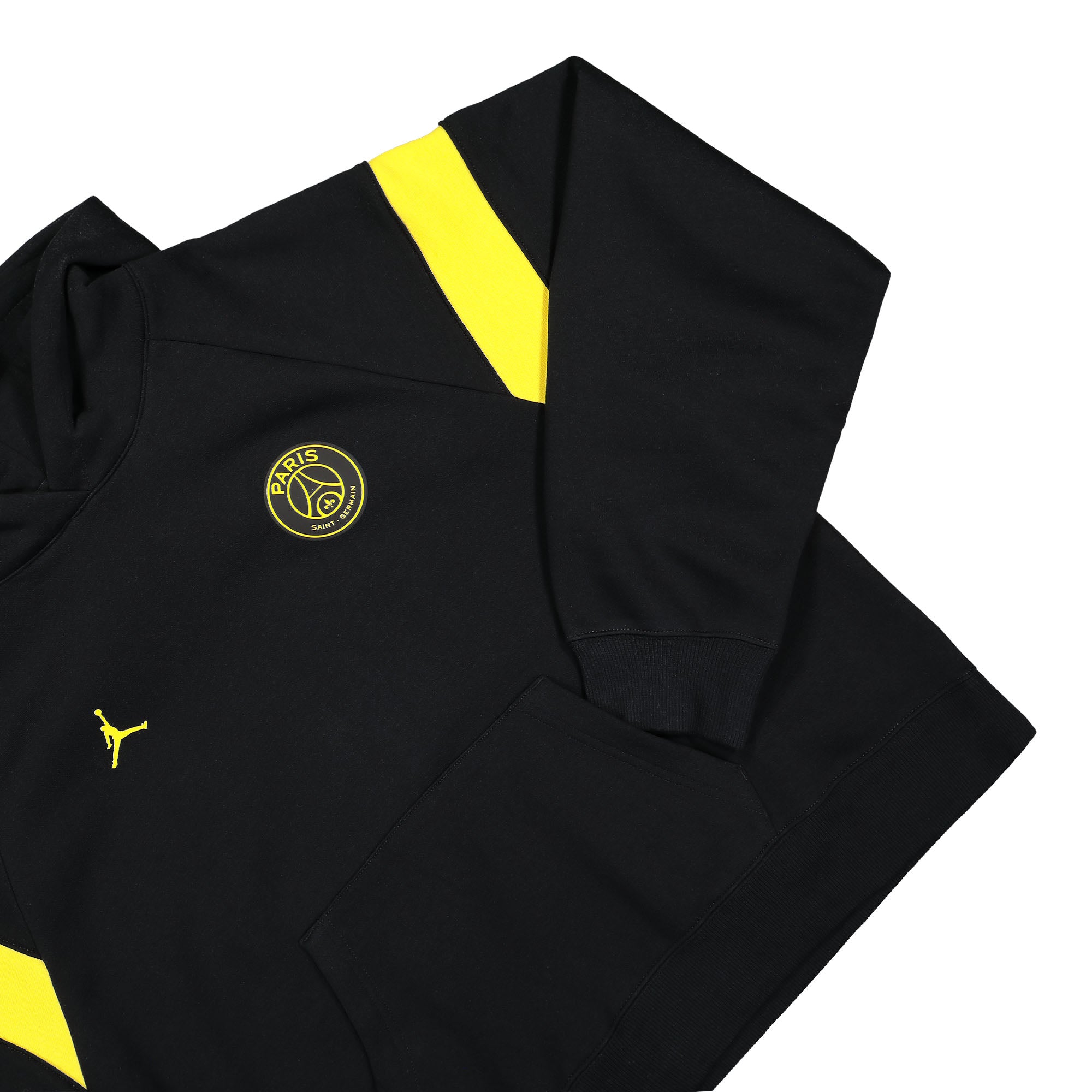 Jordan Paris Saint Germain x Air Jordan W Fleece Hoodie Black / Tour Yellow Hoodies Detailfoto | Overkill