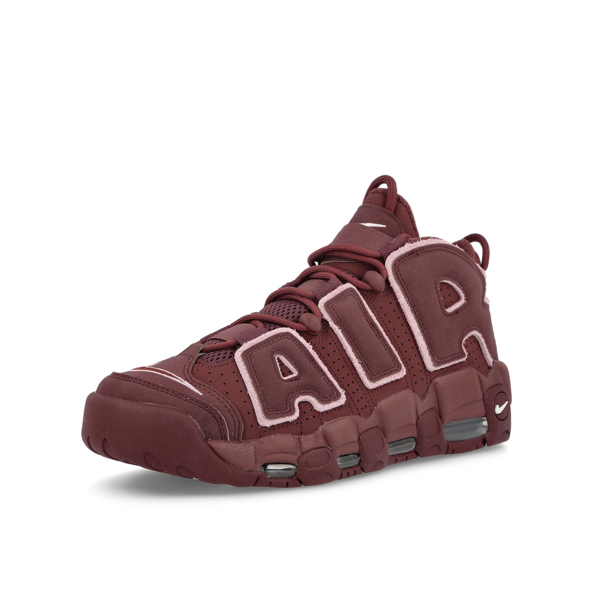 Nike Air More Uptempo '96 Dark Pony-Med Soft Pink Sneakers Close Up | Overkill