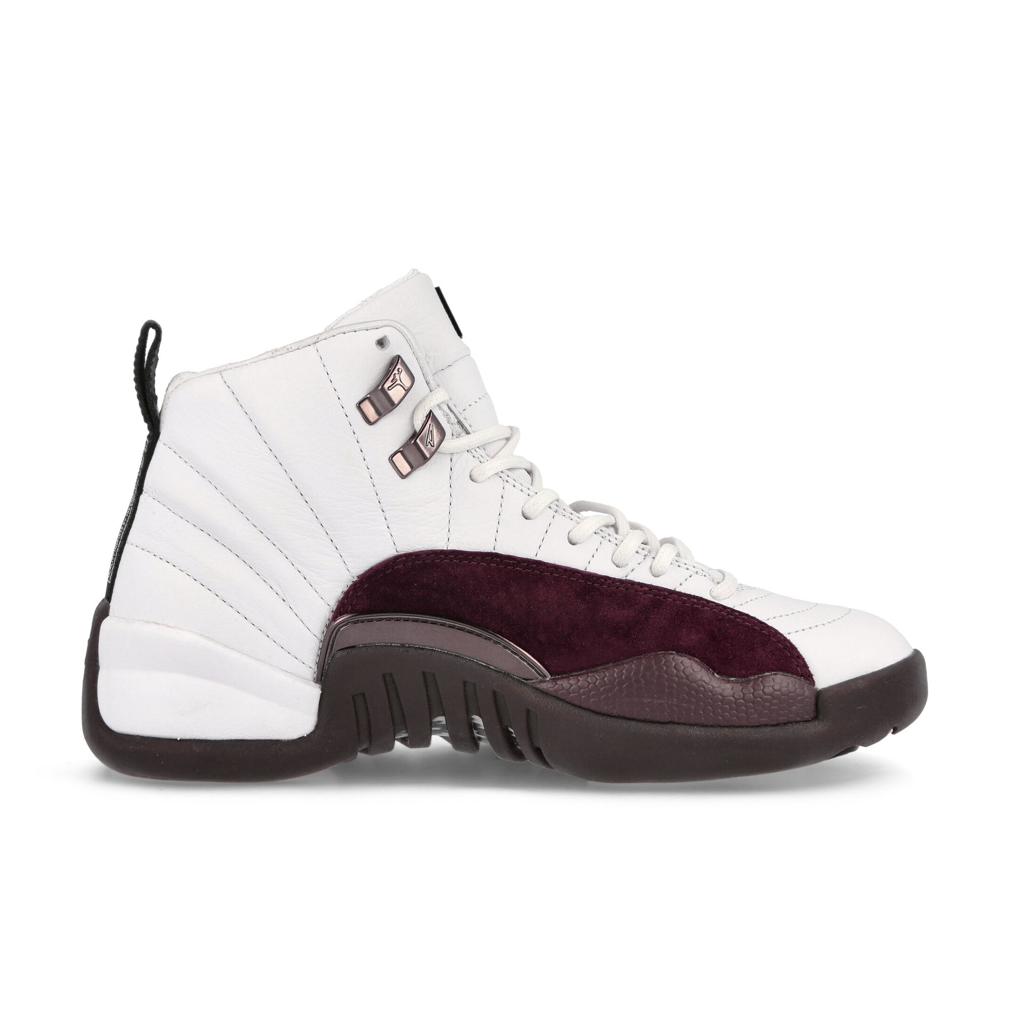 Jordan A Ma Maniere x Wmns Air Jordan 12 Retro SP White-Black - Burgundy Crush High Top Sneakers Silhouette | Overkill