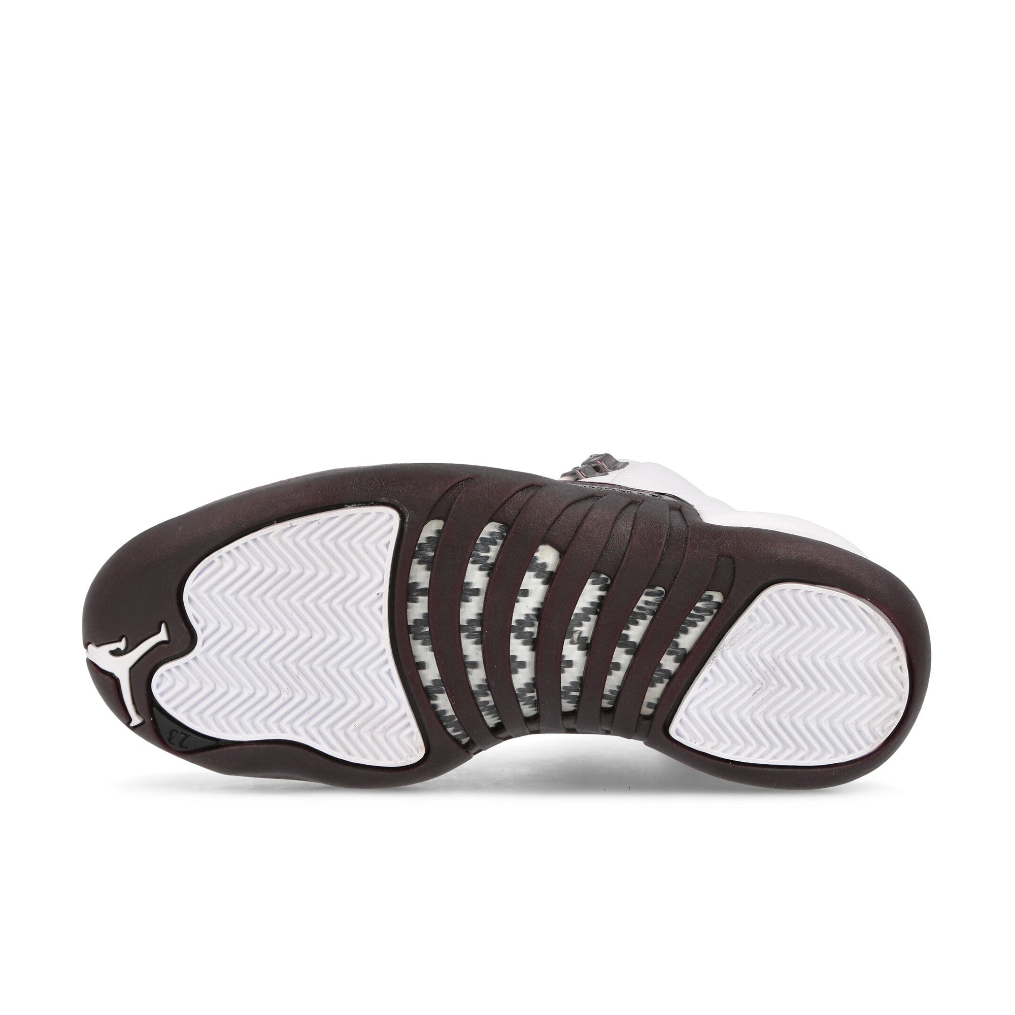 Jordan A Ma Maniere x Wmns Air Jordan 12 Retro SP White-Black - Burgundy Crush High Top Sneakers Detail View 1 | Overkill