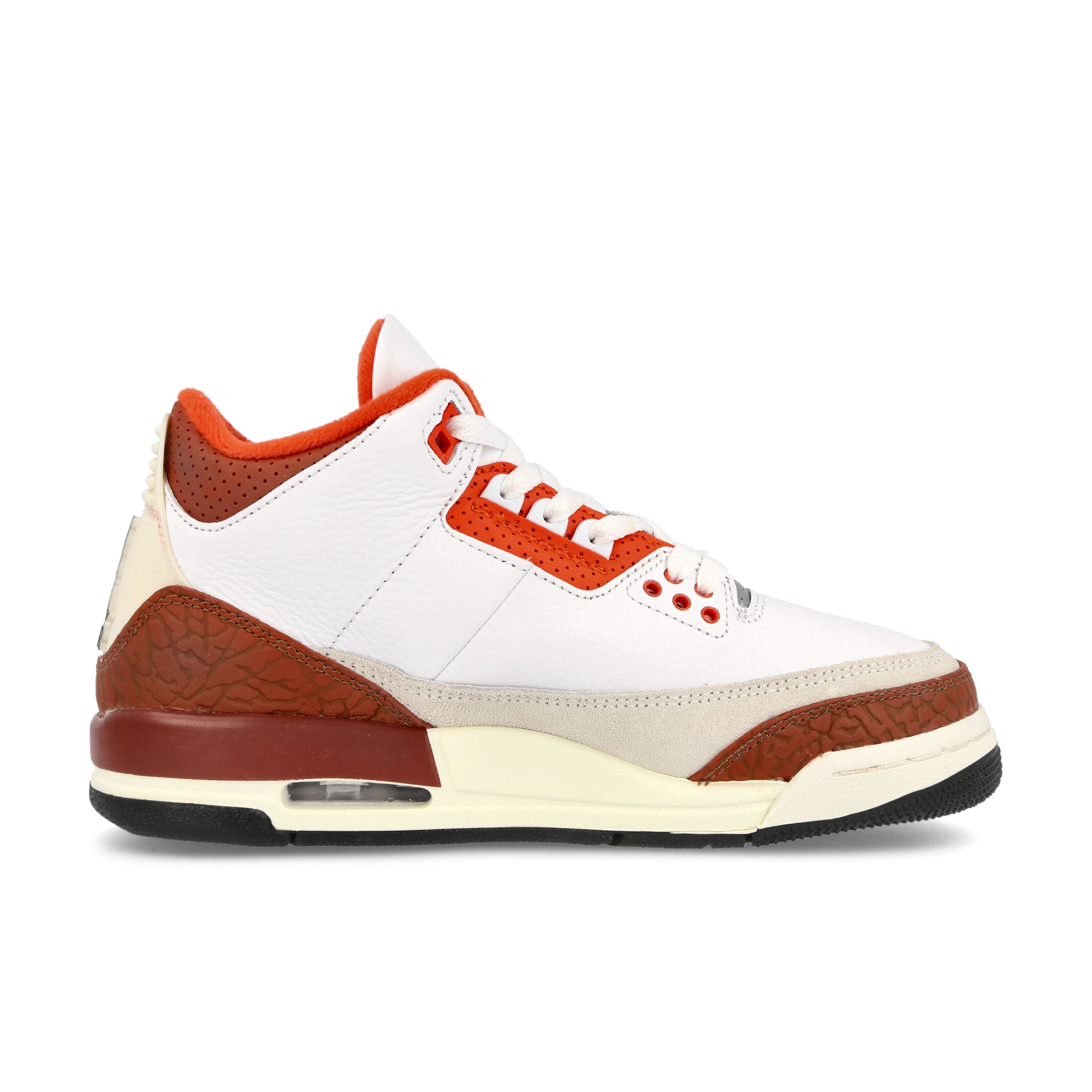 Jordan Air Jordan 3 Retro SE GS White / Black - Mars Stone - Team Orange High Top Sneakers Silhouette | Overkill