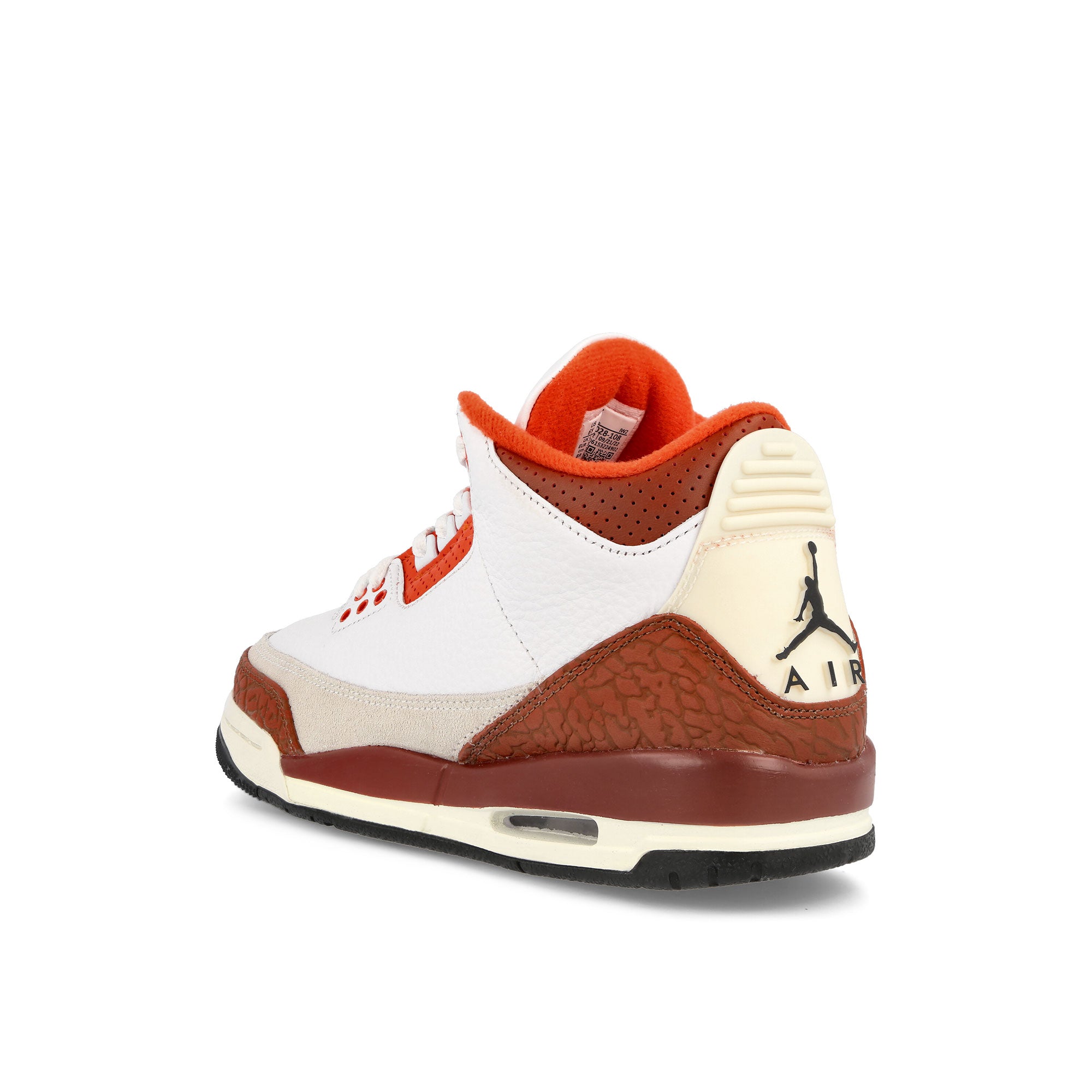 Jordan Air Jordan 3 Retro SE GS White / Black - Mars Stone - Team Orange High Top Sneakers Material | Overkill