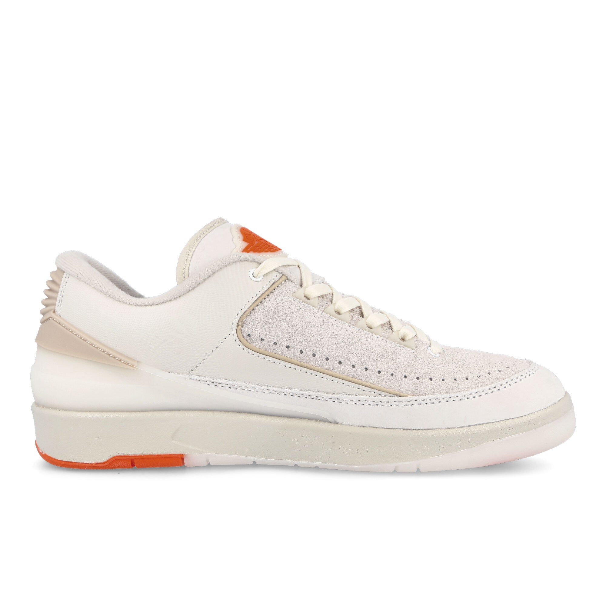 Jordan Shelflife x Air Jordan 2 Retro Low SP White-Sail - Light Bone - Bright Mandarin Sneakers Silhouette | Overkill