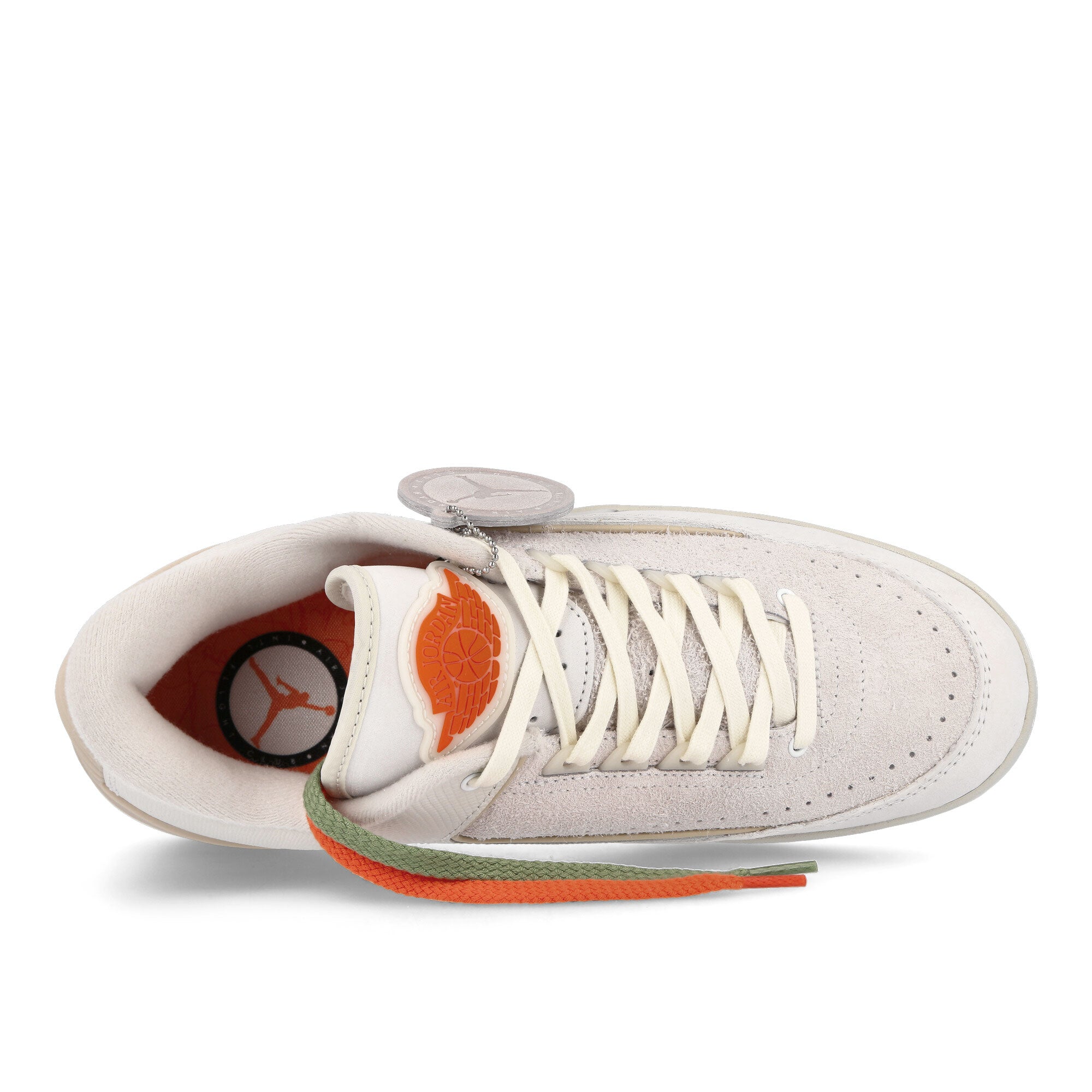 Jordan Shelflife x Air Jordan 2 Retro Low SP White-Sail - Light Bone - Bright Mandarin Sneakers Detailfoto | Overkill