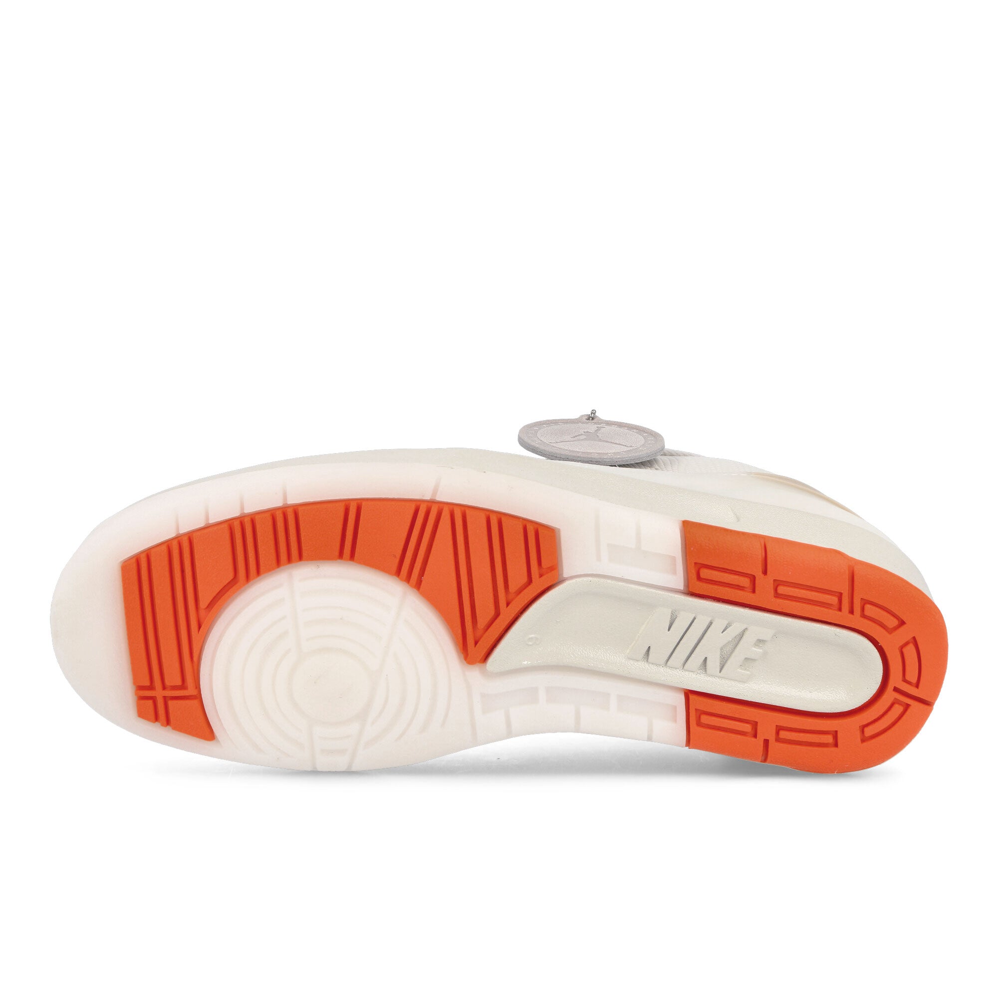 Jordan Shelflife x Air Jordan 2 Retro Low SP White-Sail - Light Bone - Bright Mandarin Sneakers Detail View 1 | Overkill