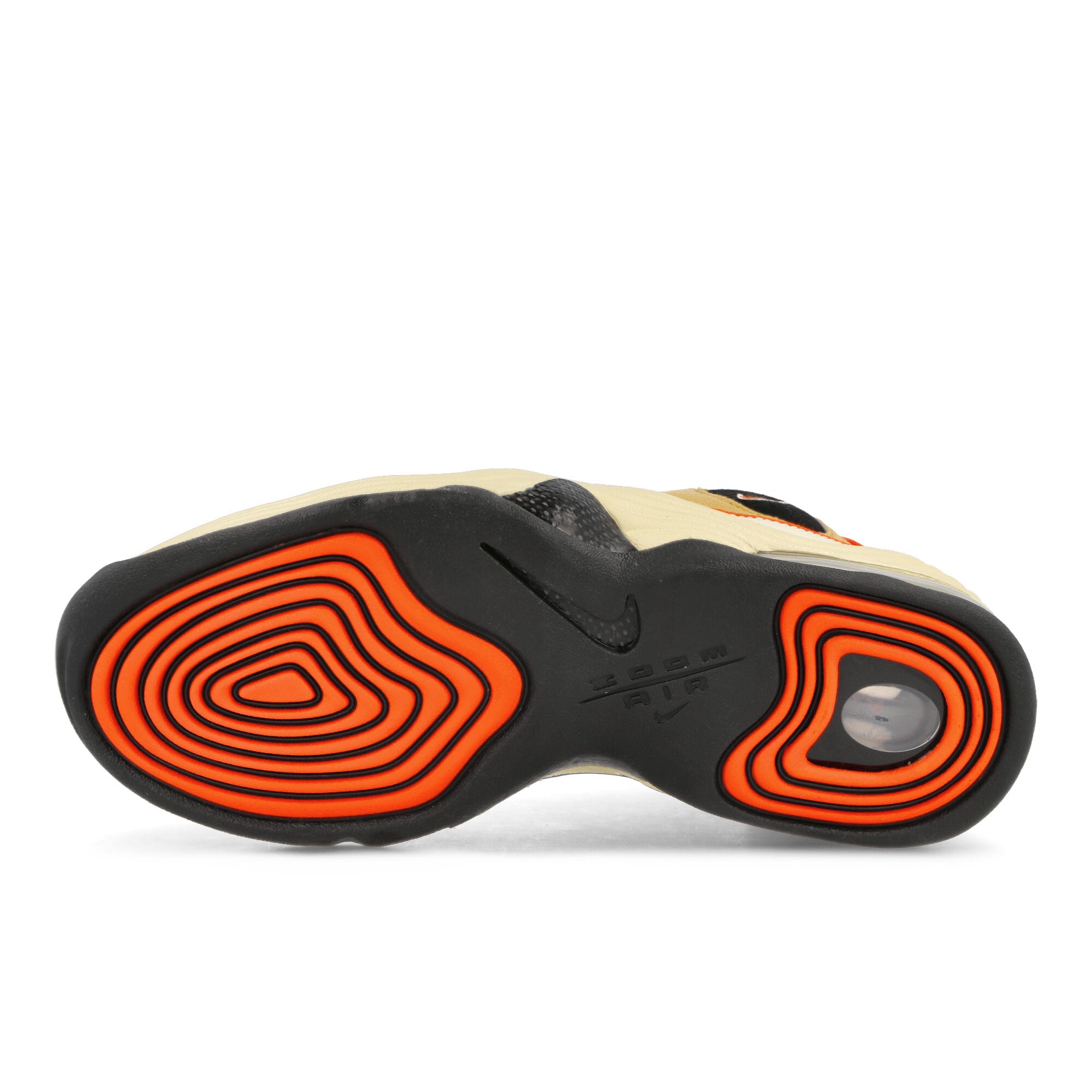 Nike Air Penny II Wheat Gold-Safety Orange - Black Sneakers Detail View 1 | Overkill