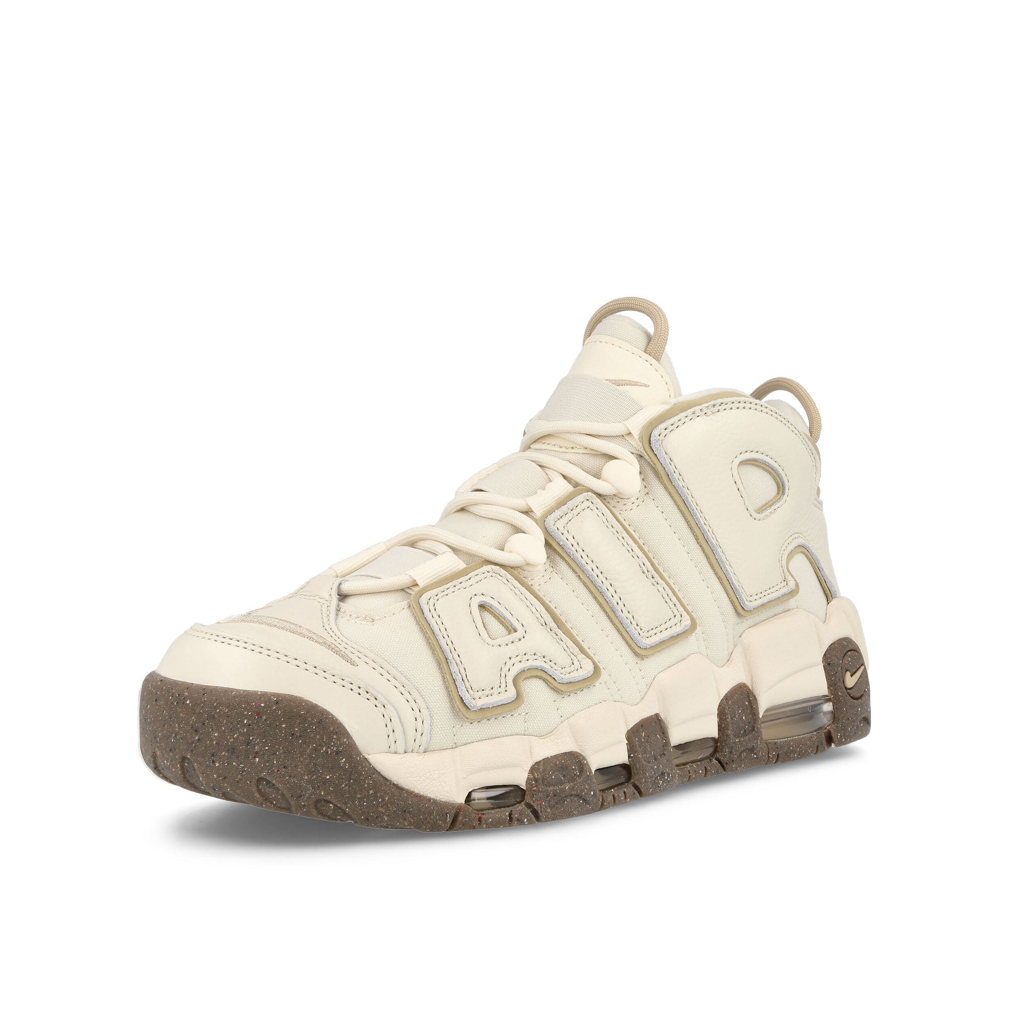 Nike Air More Uptempo 96 Coconut Milk-Team Gold High Top Sneakers Close Up | Overkill