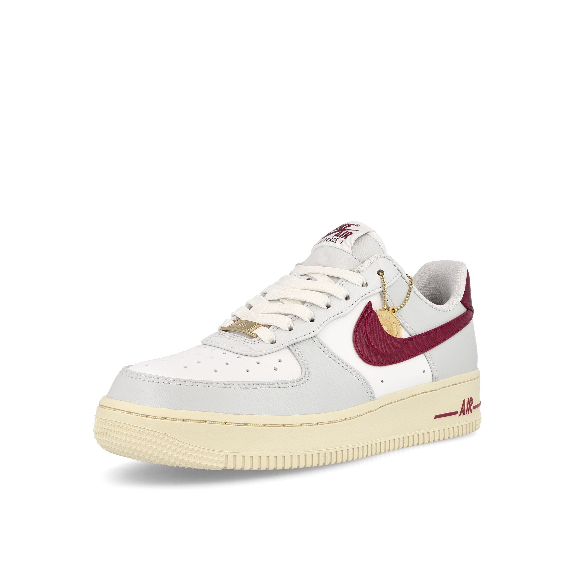 Nike Wmns Air Force 1 '07 SE Photon Dust-Team Red Low Top Sneakers Close Up | Overkill