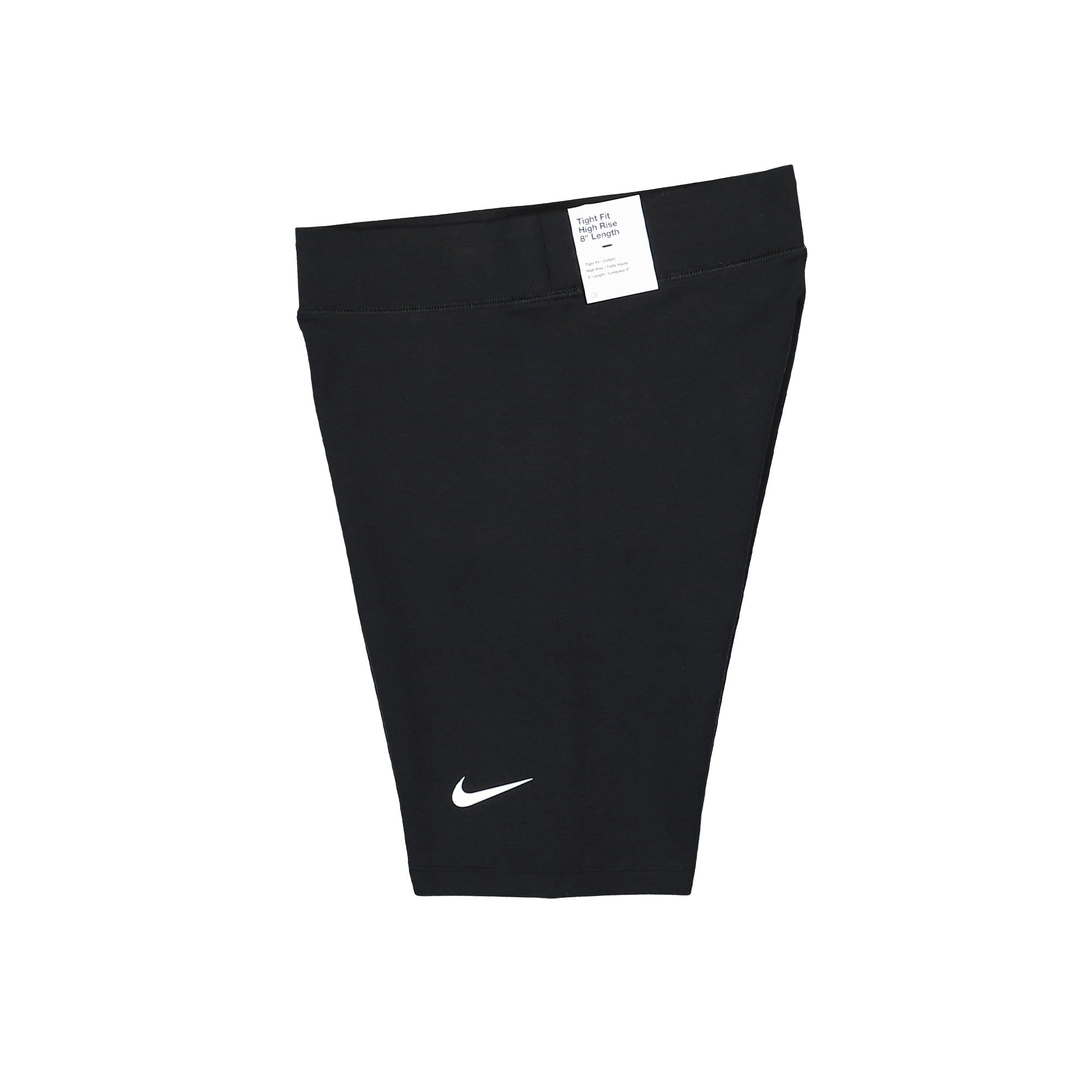 Nike W Classics High Waisted 8 Biker Shorts Black / Sail Shorts Close-up | Overkill