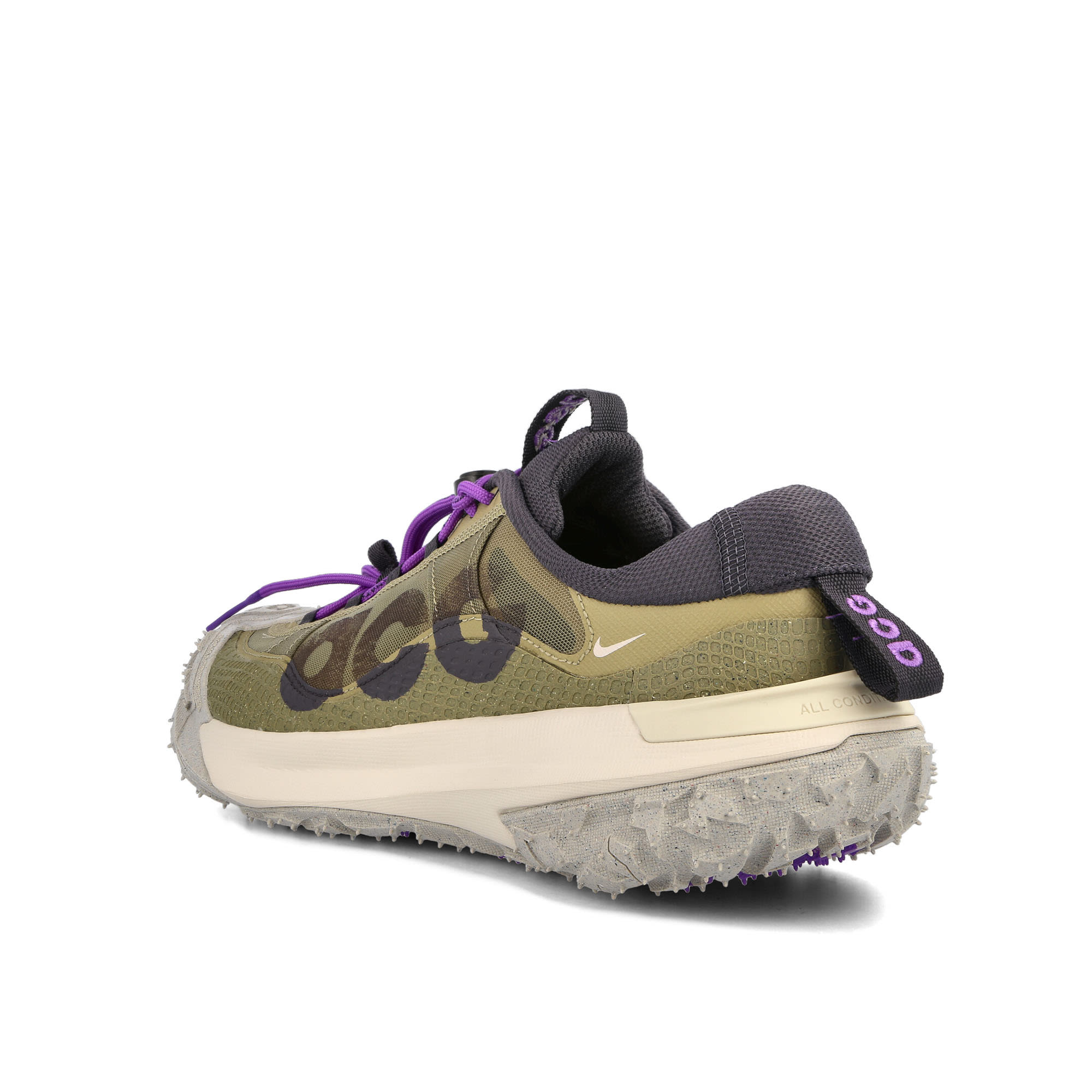 Nike ACG Mountain Fly 2 Low Neutral Olive-Gridiron-Action Grape Low Top Sneakers Material | Overkill