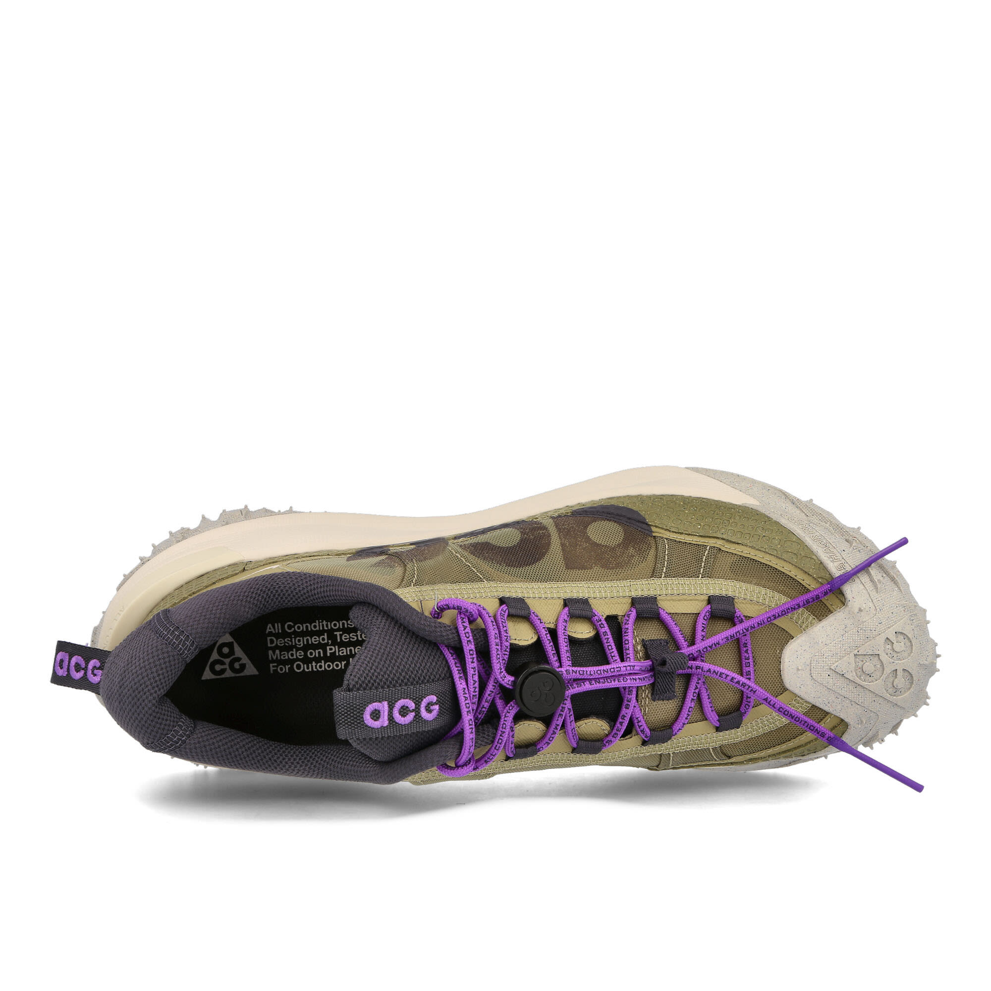 Nike ACG Mountain Fly 2 Low Neutral Olive-Gridiron-Action Grape Low Top Sneakers Detailfoto | Overkill