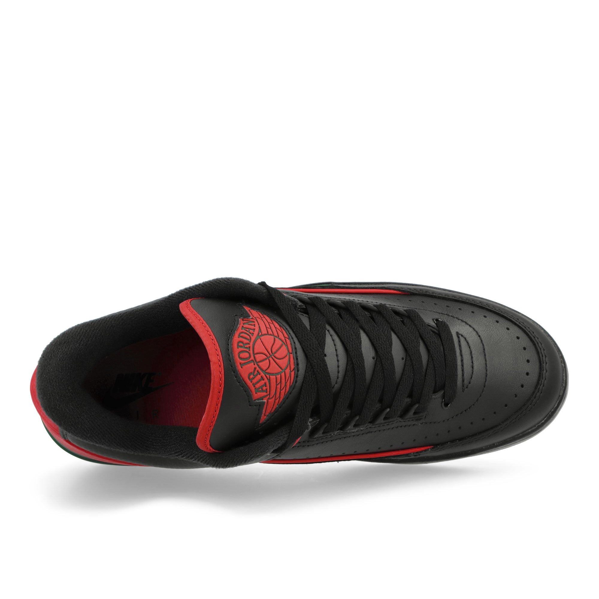 Jordan Air Jordan 2 Retro Low Black / Fire Red - Fire - Cement Grey Low Top Sneakers Detailfoto | Overkill