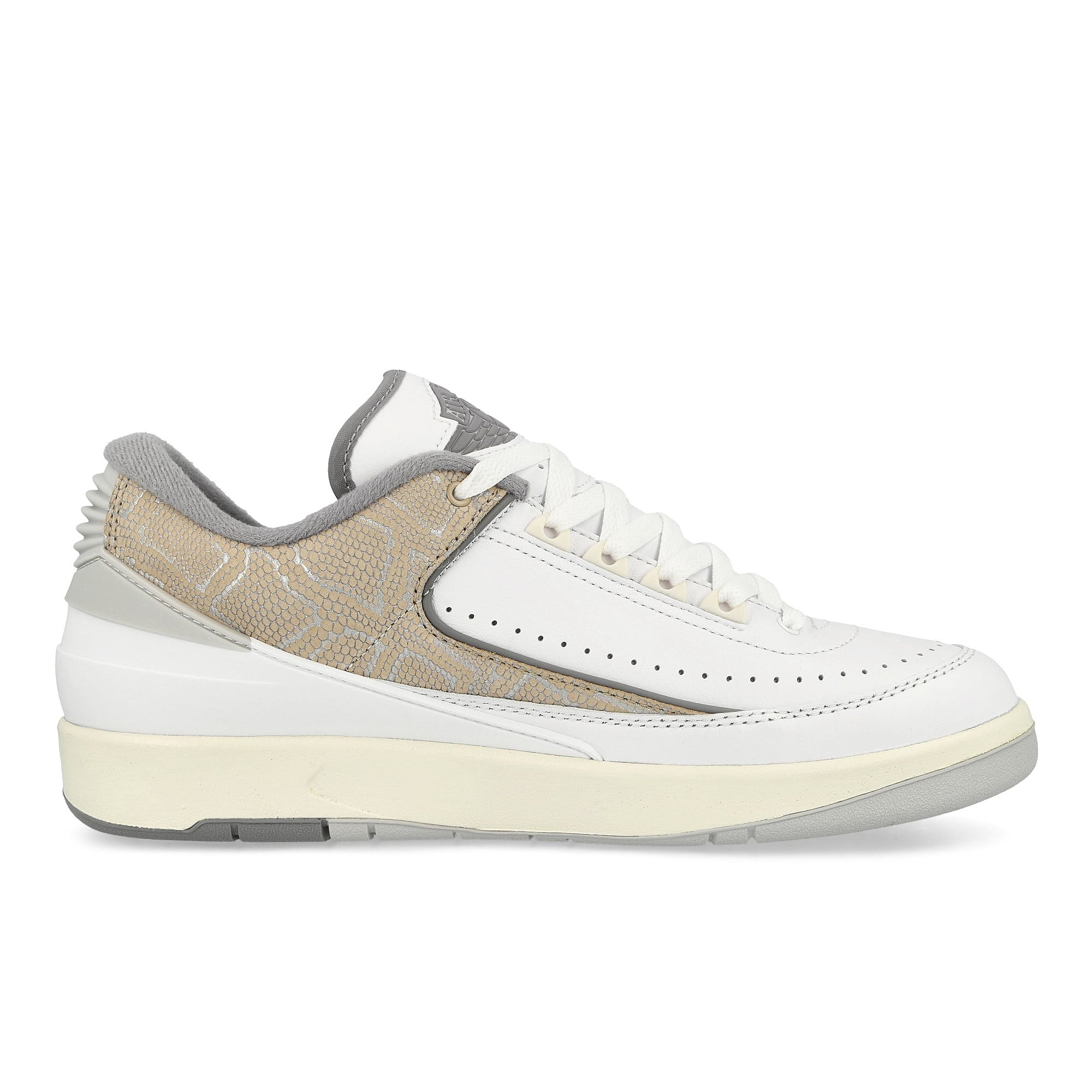 Jordan Air Jordan 2 Retro Low White / Cement Grey - Sanddrift - Neutral Grey Low Top Sneakers Silhouette | Overkill