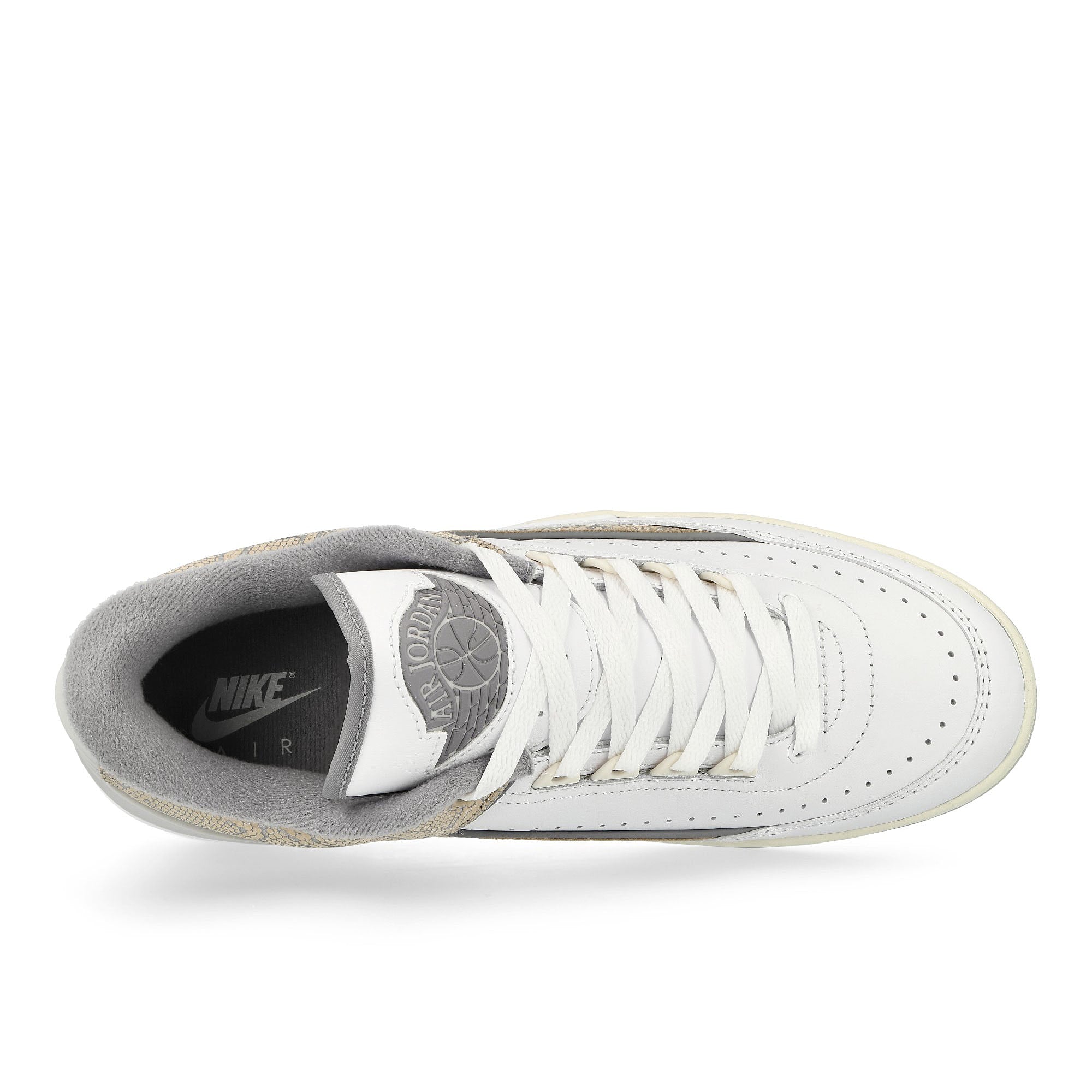 Jordan Air Jordan 2 Retro Low White / Cement Grey - Sanddrift - Neutral Grey Low Top Sneakers Detail View 1 | Overkill