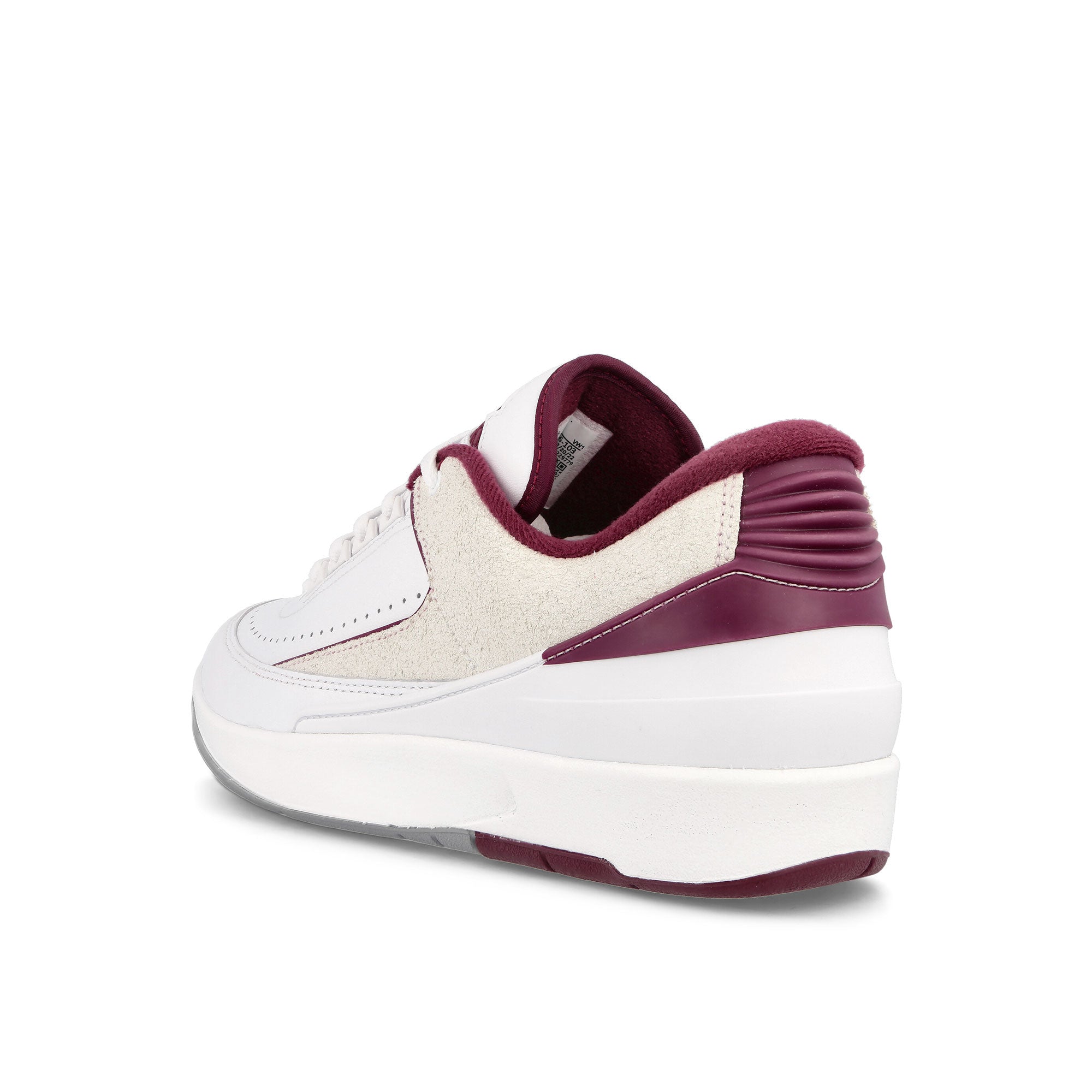 Jordan Air Jordan 2 Retro Low White / Cherrywood Red - Light Steel Grey Low Top Sneakers Material | Overkill