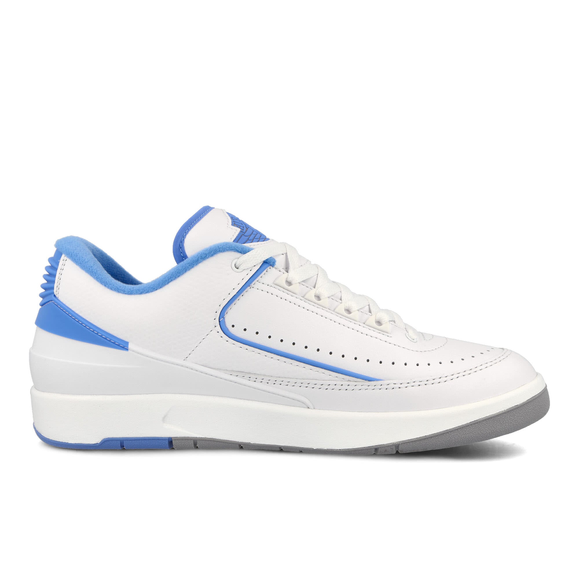 Jordan Air Jordan 2 Retro Low White / University Blue-Cement Grey Low Top Sneakers Silhouette | Overkill