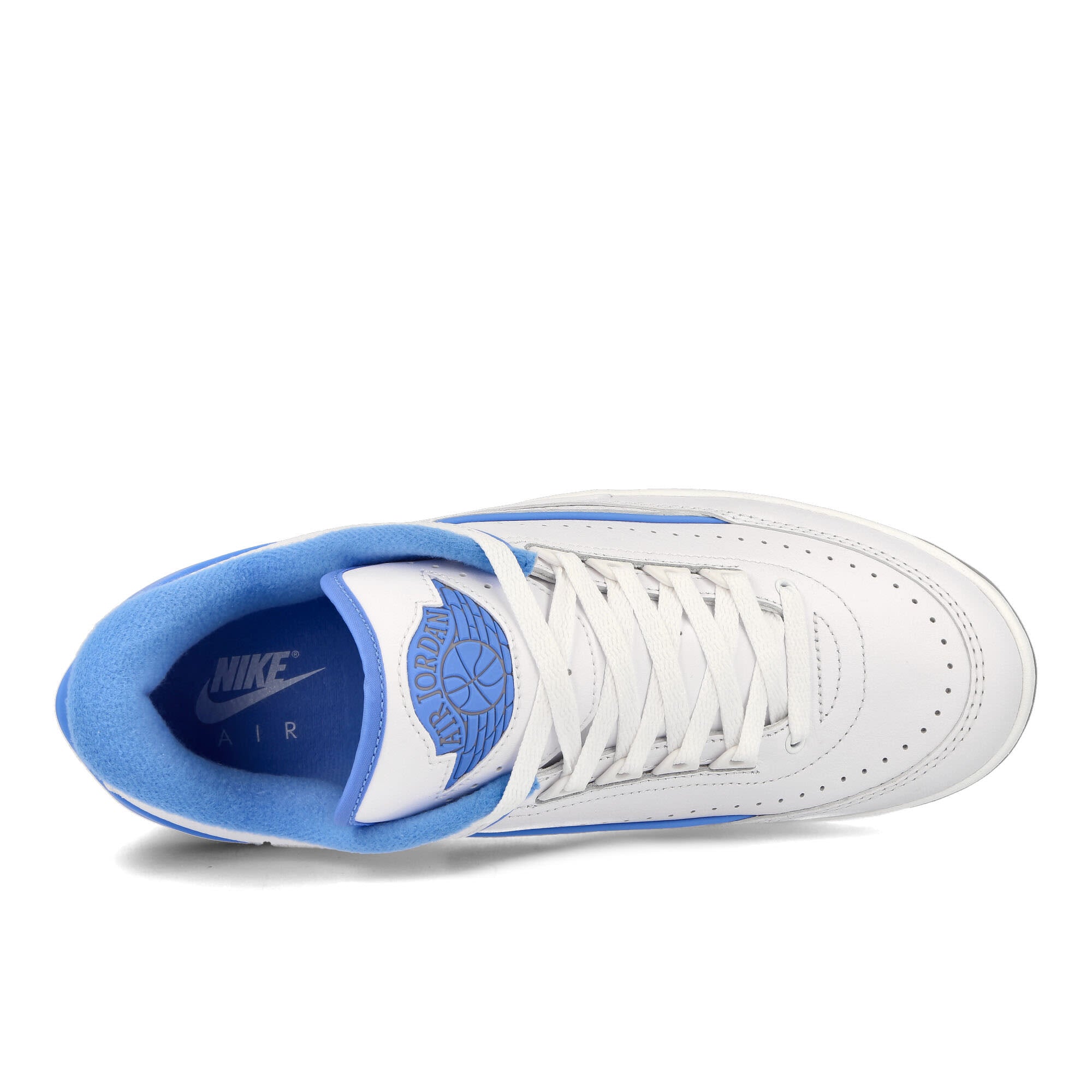 Jordan Air Jordan 2 Retro Low White / University Blue-Cement Grey Low Top Sneakers Detailfoto | Overkill