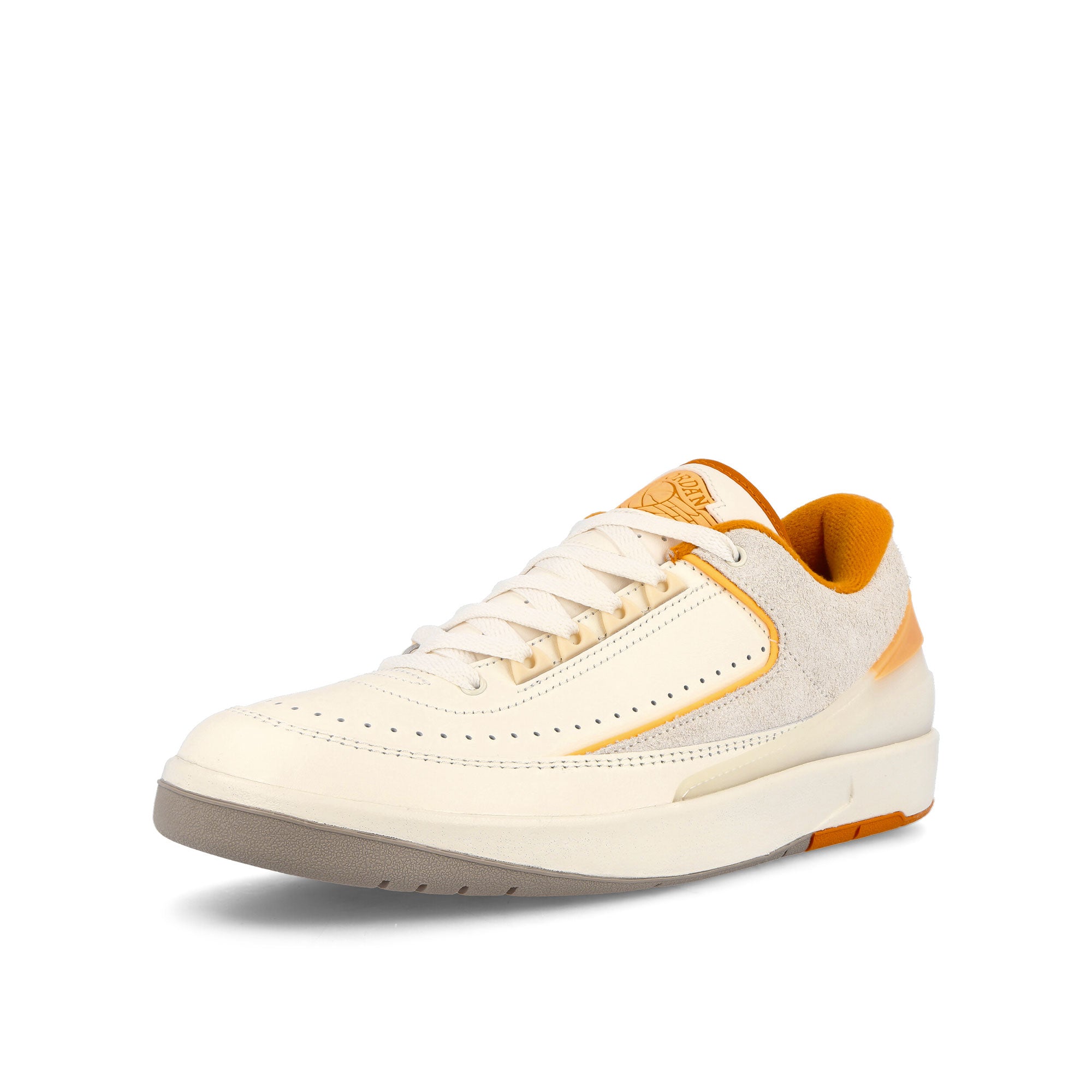 Jordan Air Jordan 2 Retro Low Sail-Melon Tint - Light Curry Low Top Sneakers Close Up | Overkill