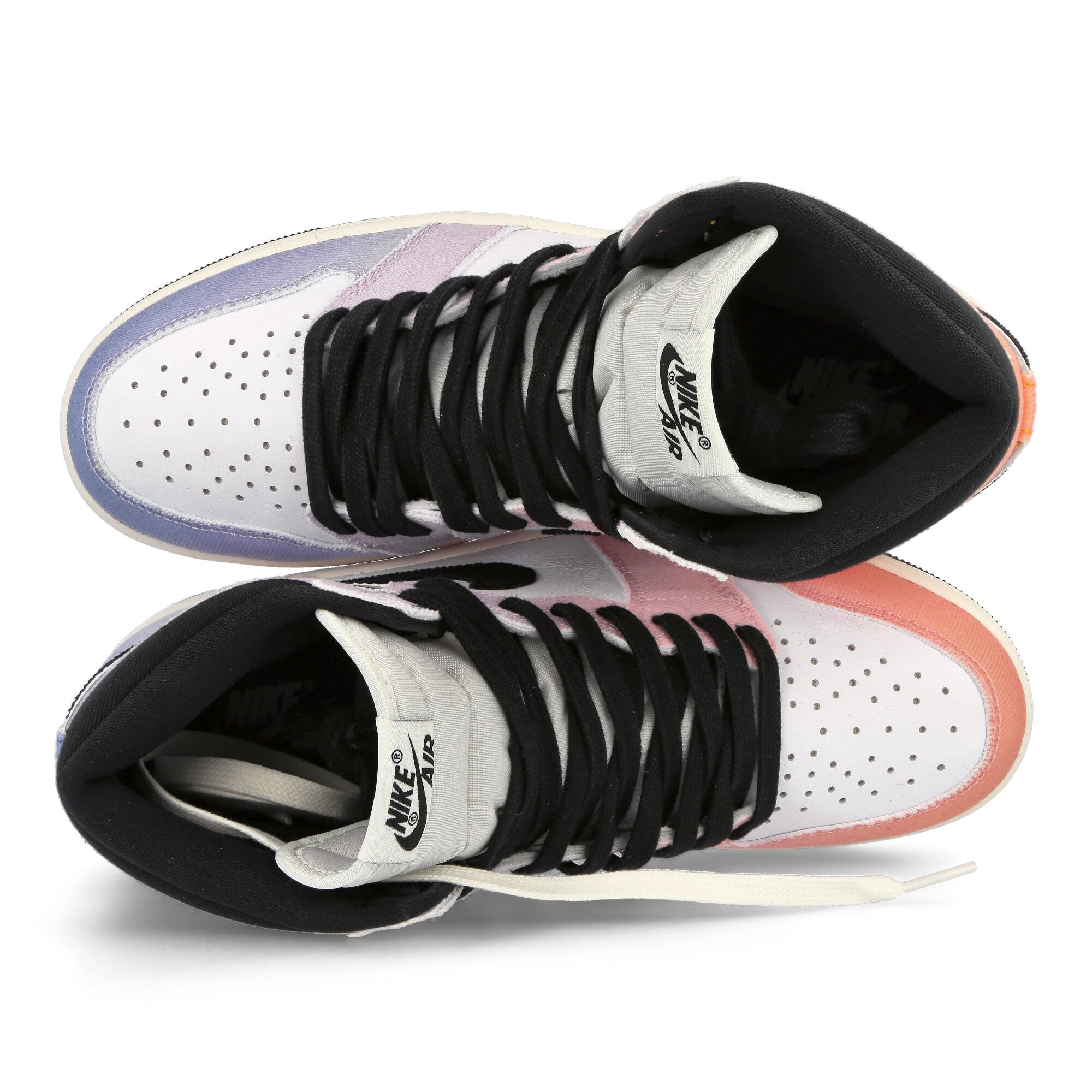 Jordan Air Jordan 1 Retro High OG Craft Vivid Orange / Black - Iced Lilac - True Blue High Top Sneakers Detail View 1 | Overkill