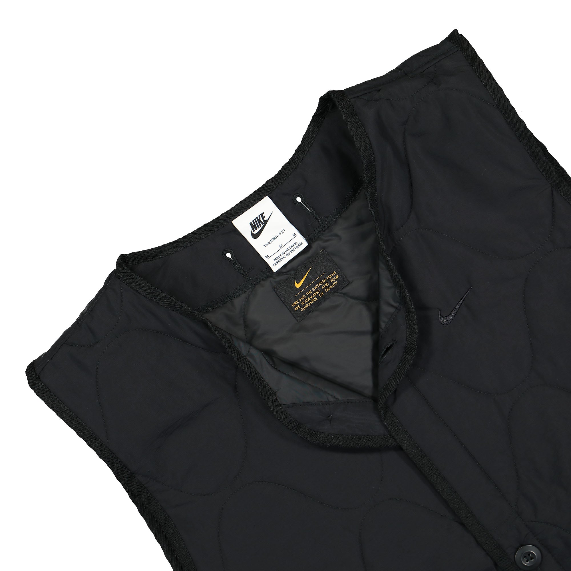 Nike Life Woven Insulated Military Vest Black / Black Vests Close-up | Overkill