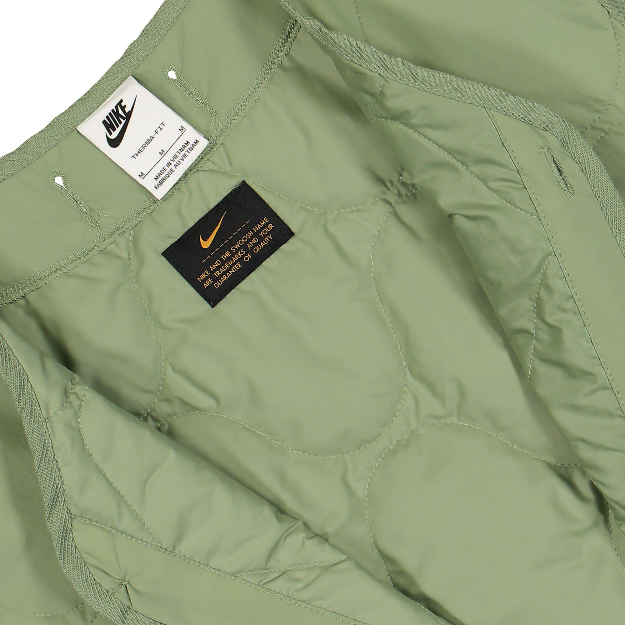 Nike Life Woven Insulated Military Vest Oil Green / White Vests Close-up | Overkill